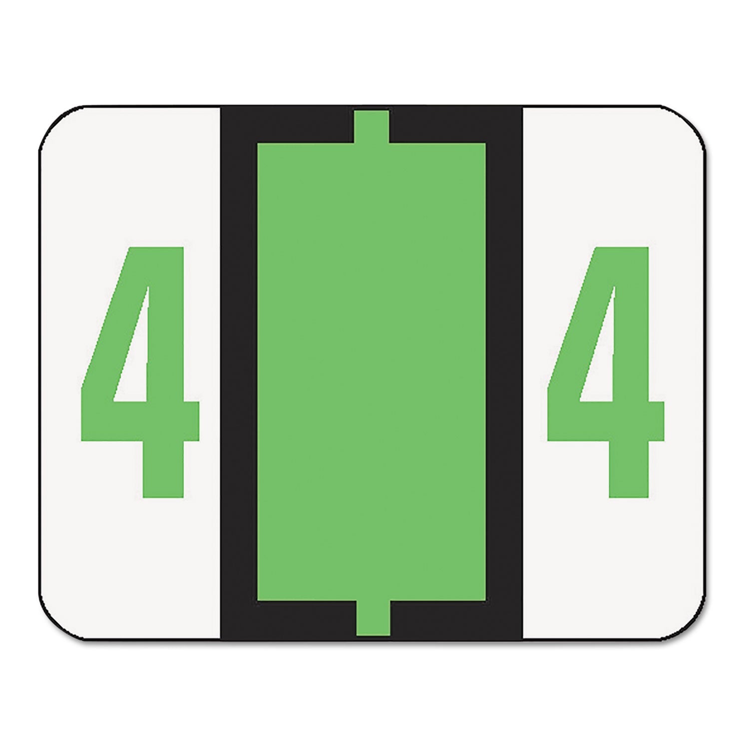 Numerical End Tab Labels | #4, White, 500/Roll