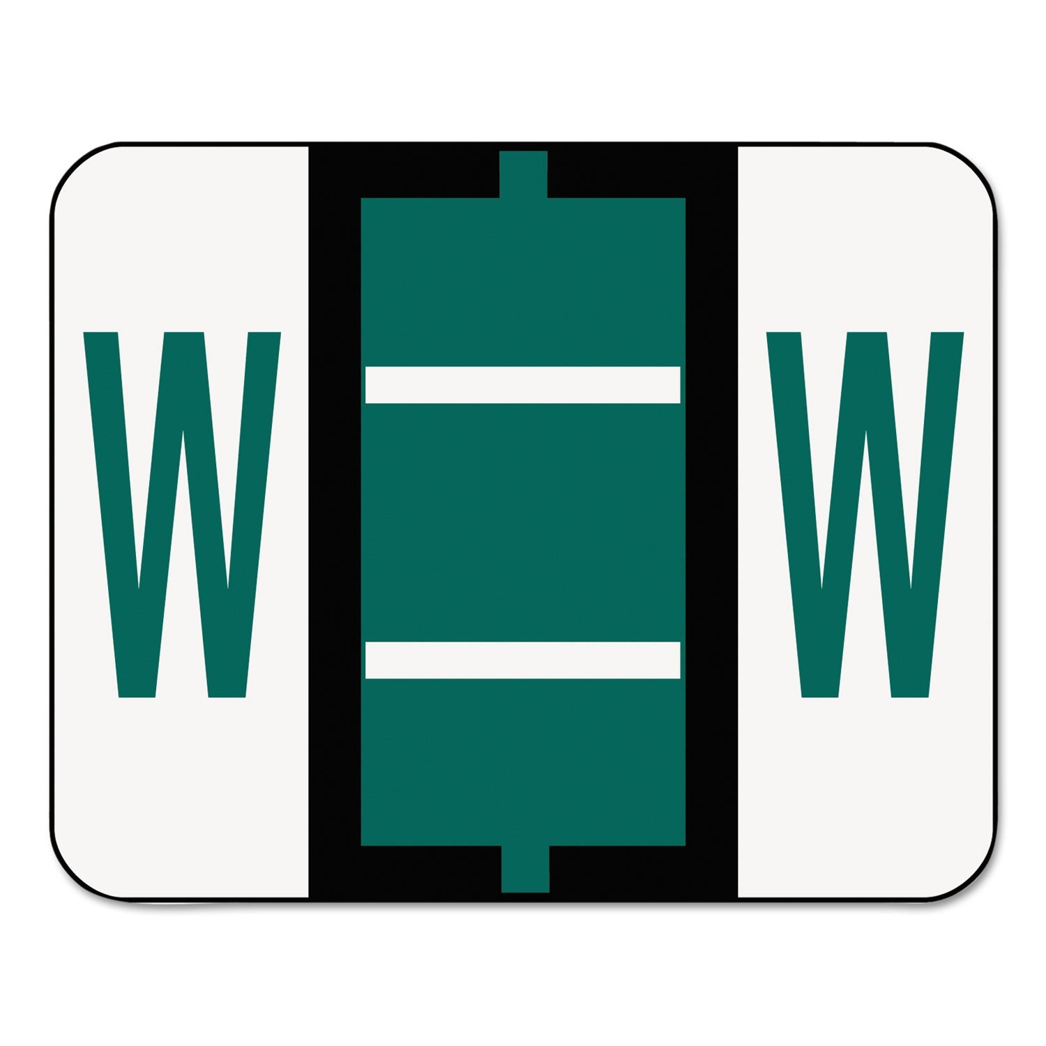 A-Z Color-Coded End Tab Filing Labels | W | 500/Roll