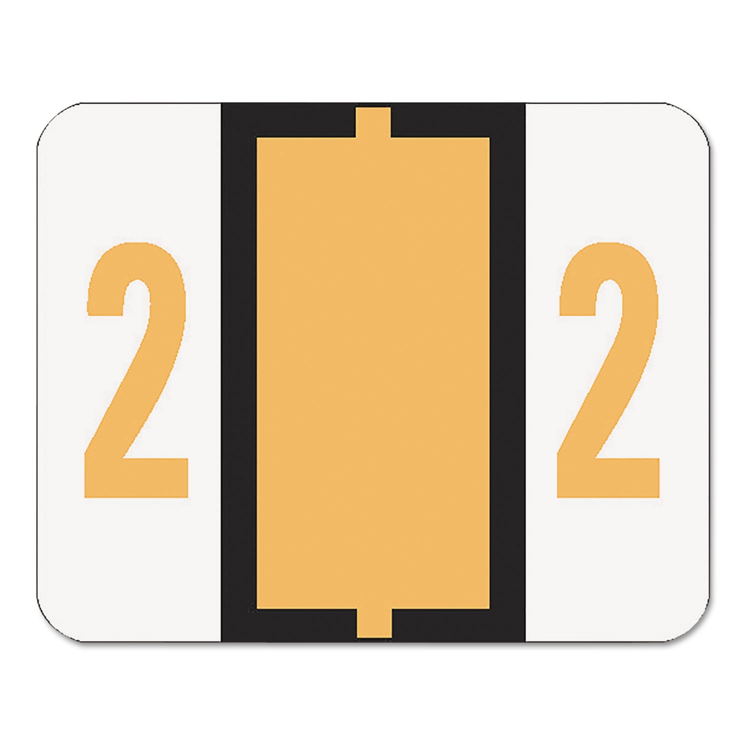 Numerical End Tab Labels | #2, White, 500/Roll