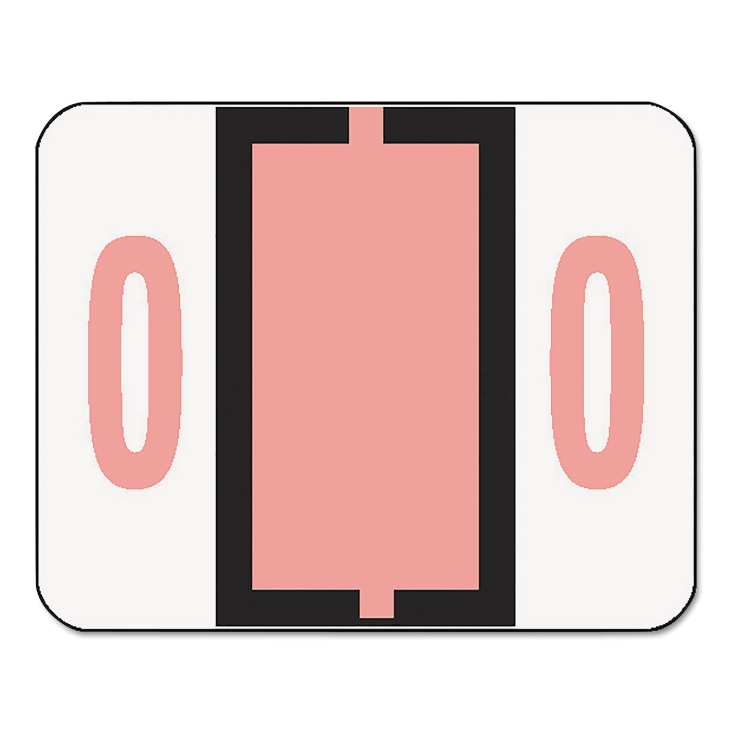 Numerical End Tab Labels | #0, White, 500/Roll
