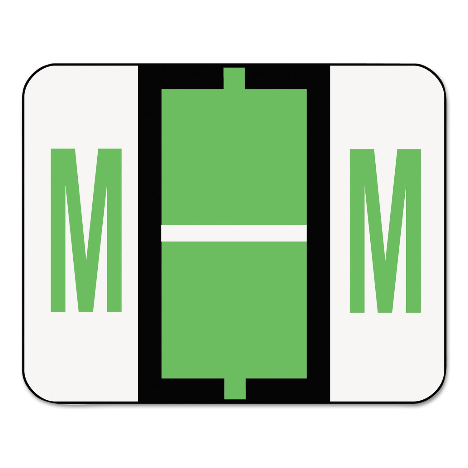A-Z Color-Coded End Tab Filing Labels | M, Roll