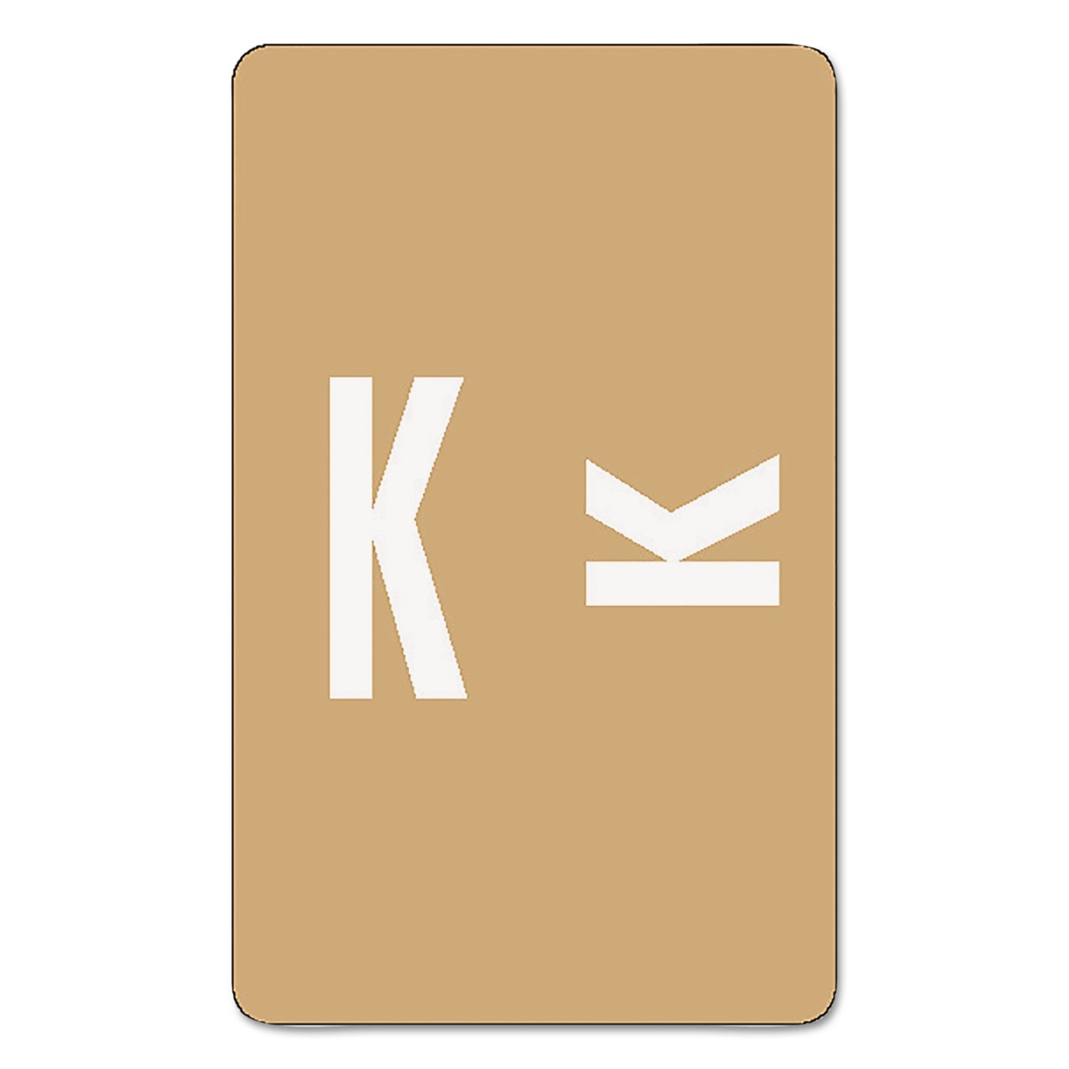 Alphaz Color-Coded Alphabetical Labels | K | Brown