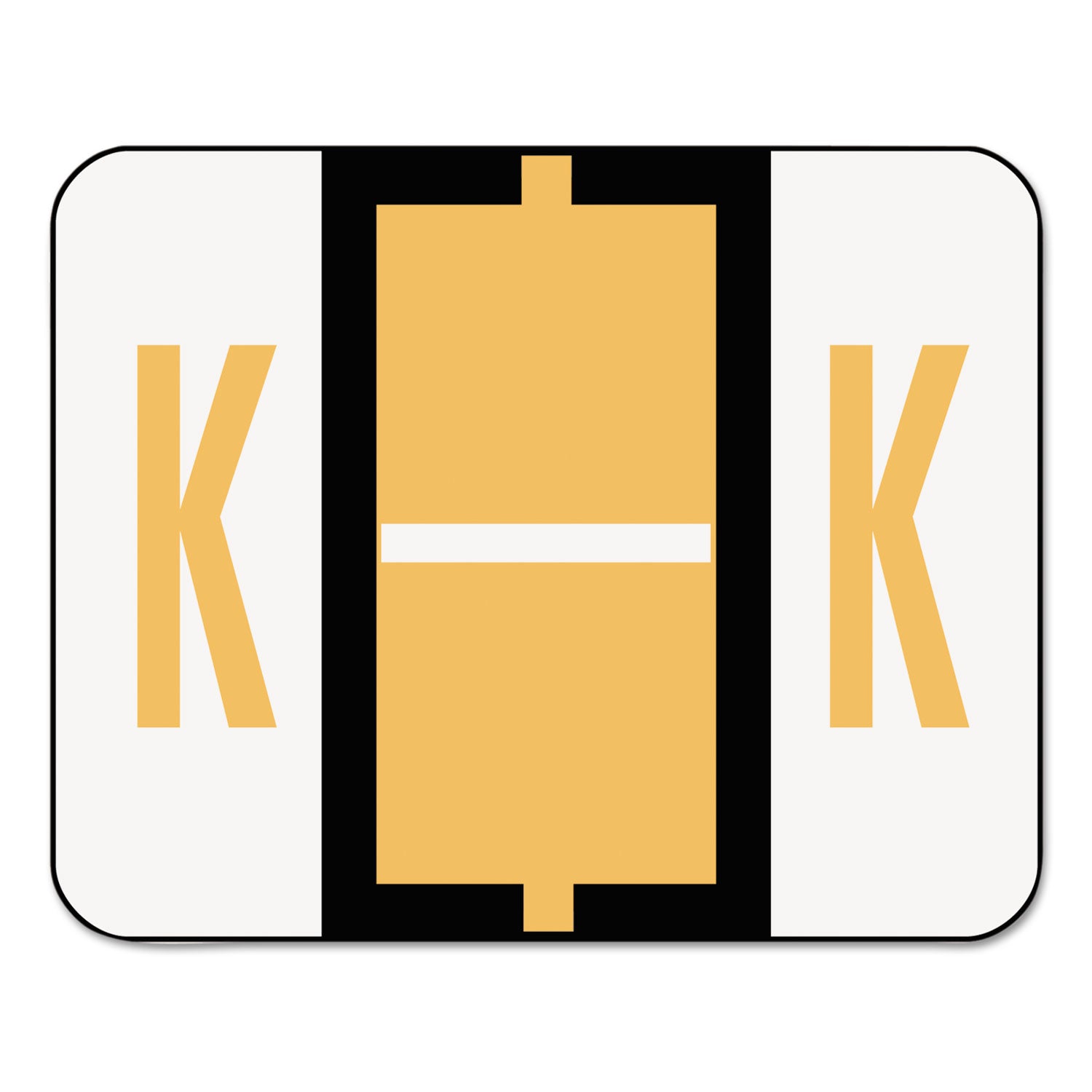 A-Z Color-Coded End Tab Filing Labels | K, Roll
