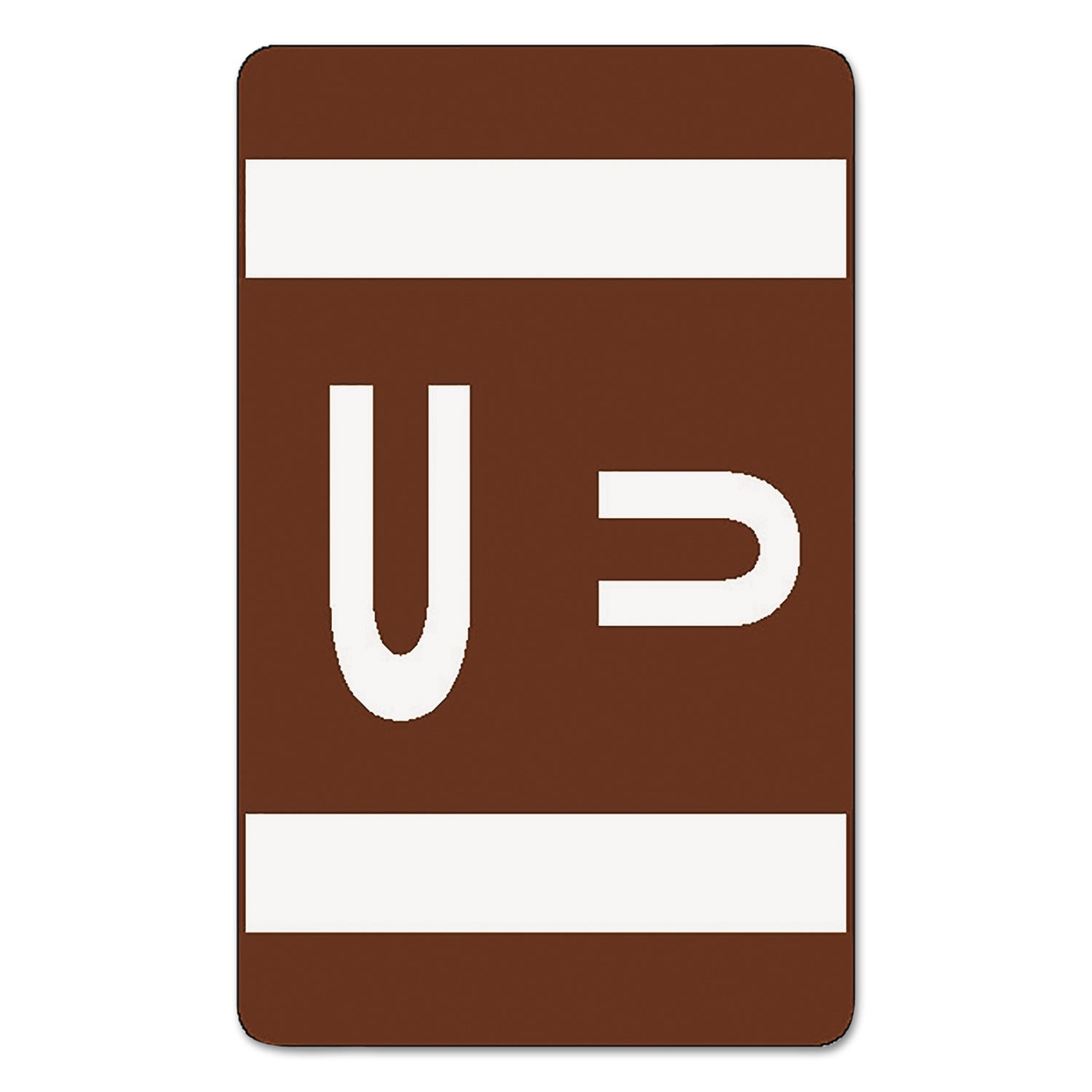 Alphaz Color-Coded Alphabetical Labels | U | Brown