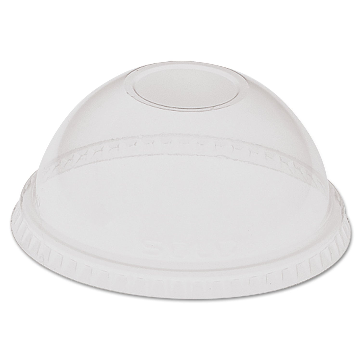 SOLO® Dome-Top Cold Cup Lids, Fits 28 oz to 32 oz Cold Cups, Plastic, Clear, 500/Carton