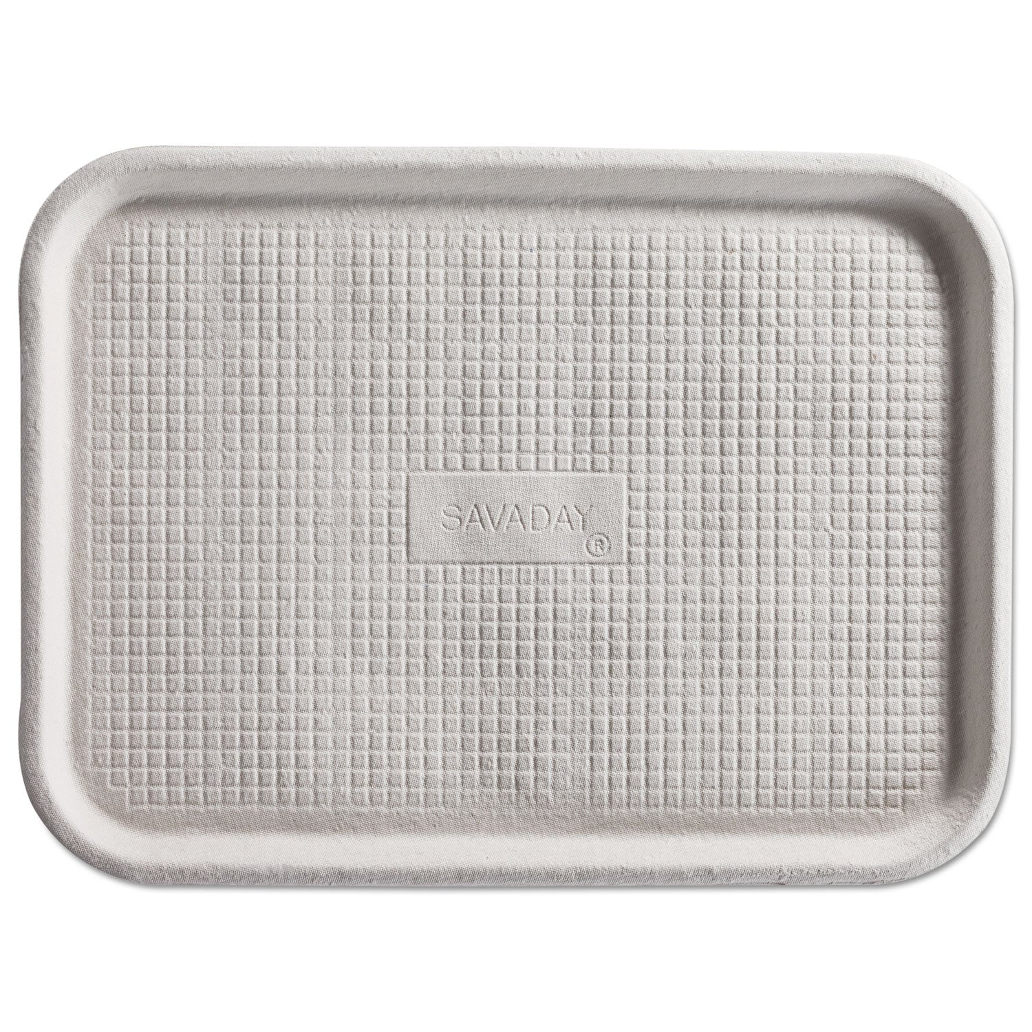 Savaday Molded Fiber Flat Food Tray | 16x12