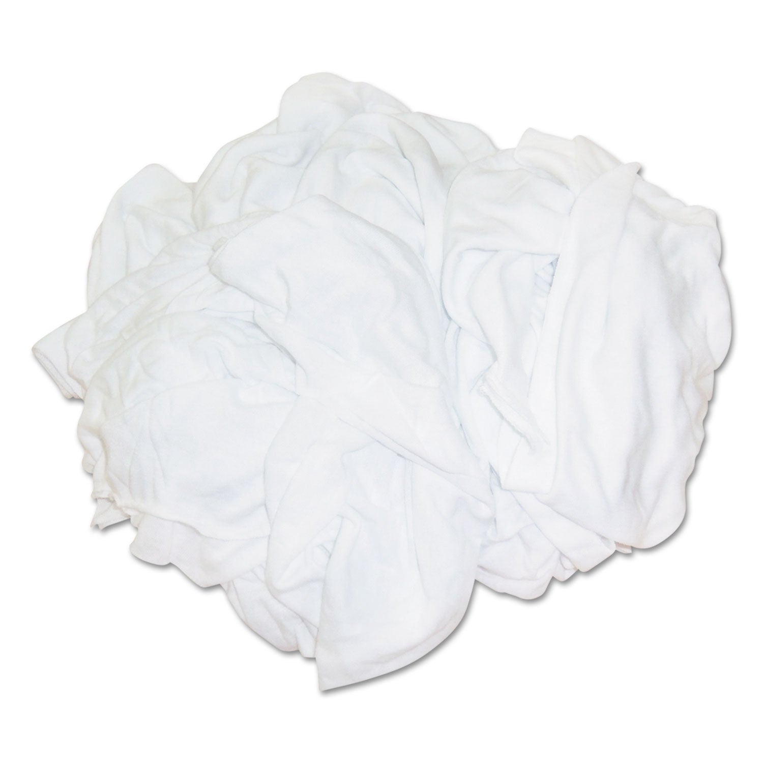 New Bleached White T-Shirt Rags | 25 Lb Polybag