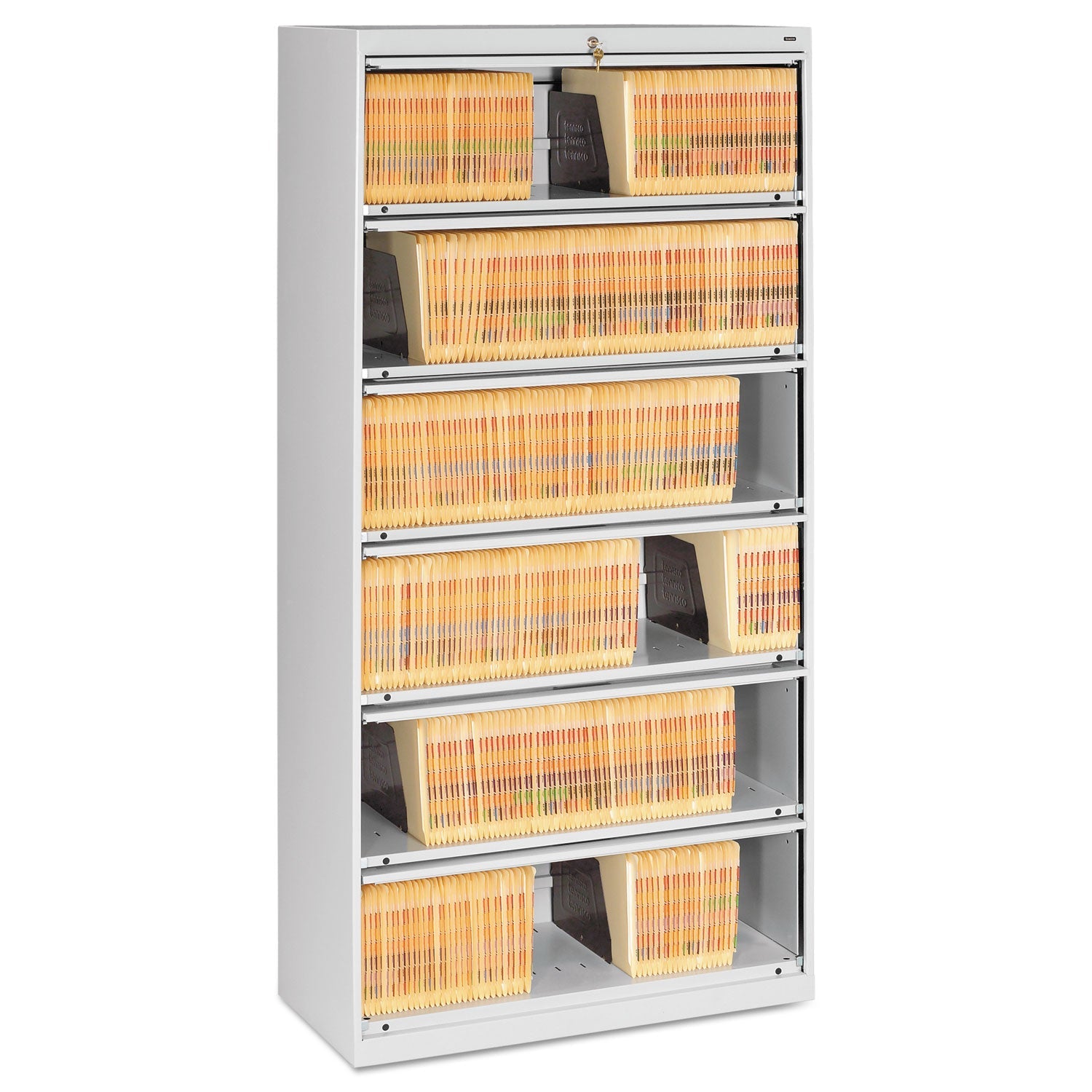 Enclosed Fixed-Shelf Lateral File | Tennsco Gray