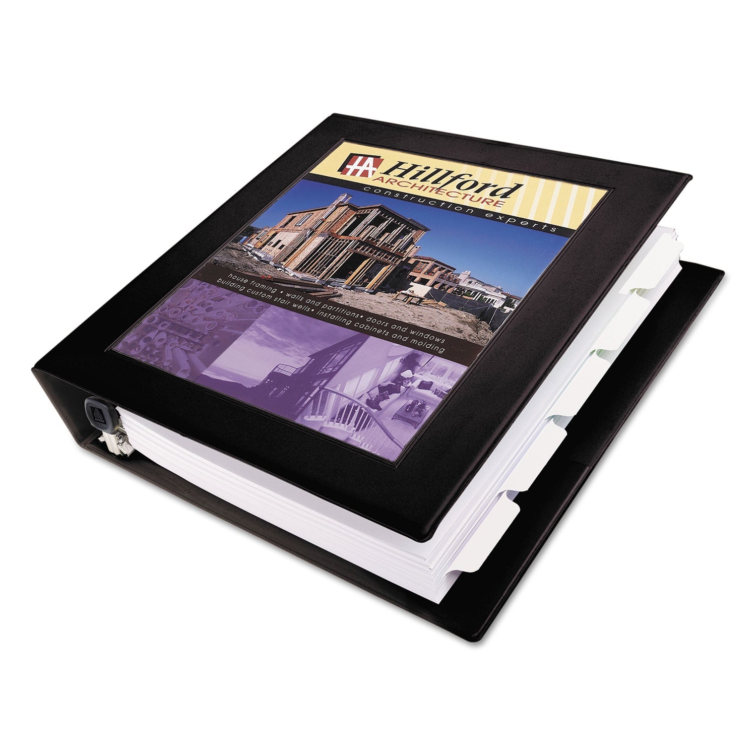 Avery® Framed View Heavy-Duty Binders, 3 Rings, 1.5" Capacity, 11 X 8.5, Black