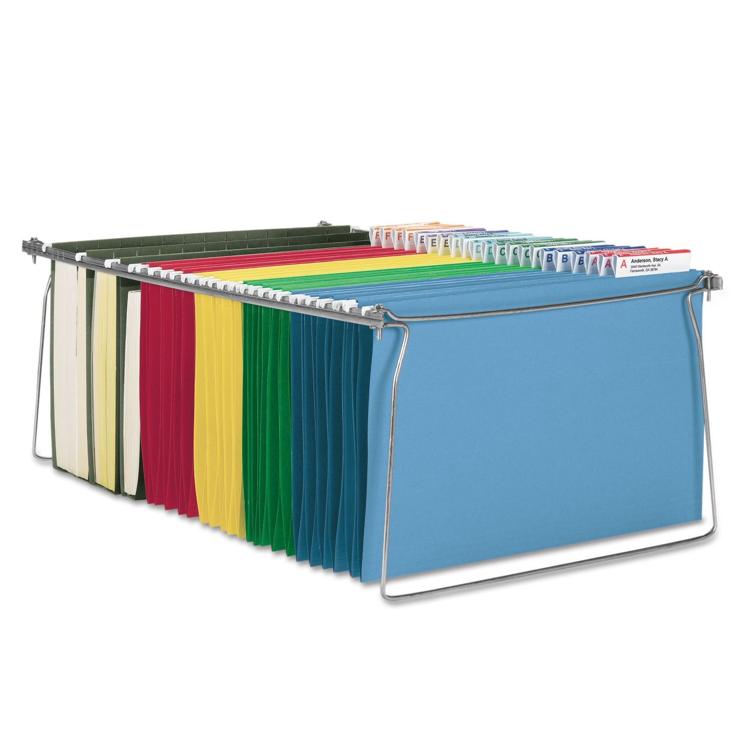 Smead Steel Hanging Folder Drawer Frame, Legal Size, 23" To 27" Long, Gray, 2/pack