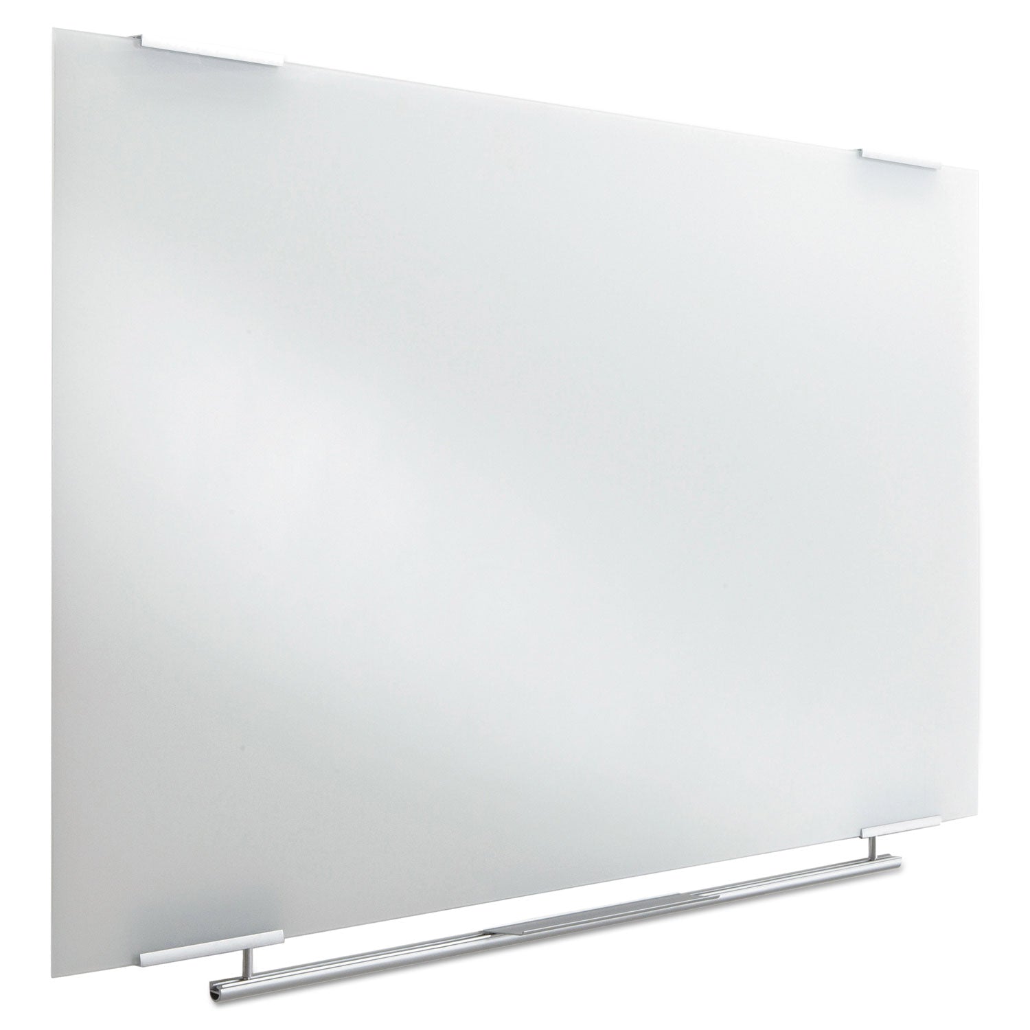 Iceberg Clarity Glass Dry Erase Board with Aluminum Trim, 48" x 36", White Surface, Satin Aluminum Frame