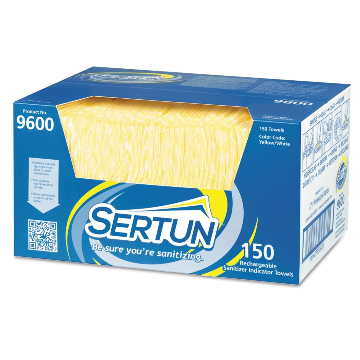 Color-Changing Sanitizer Towels | 150/Carton