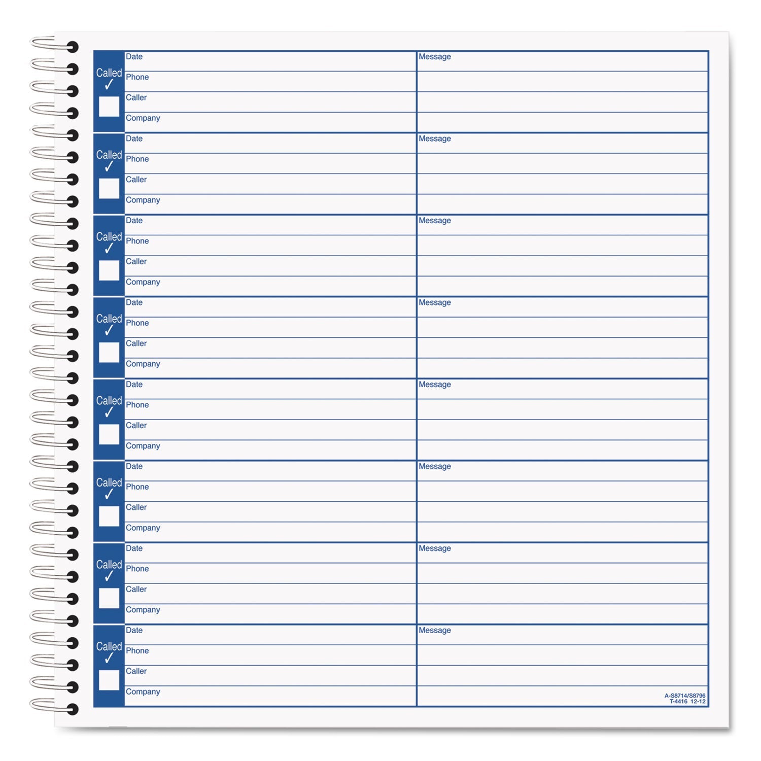 Voice Message Log Books | 800 Forms, TOPS™