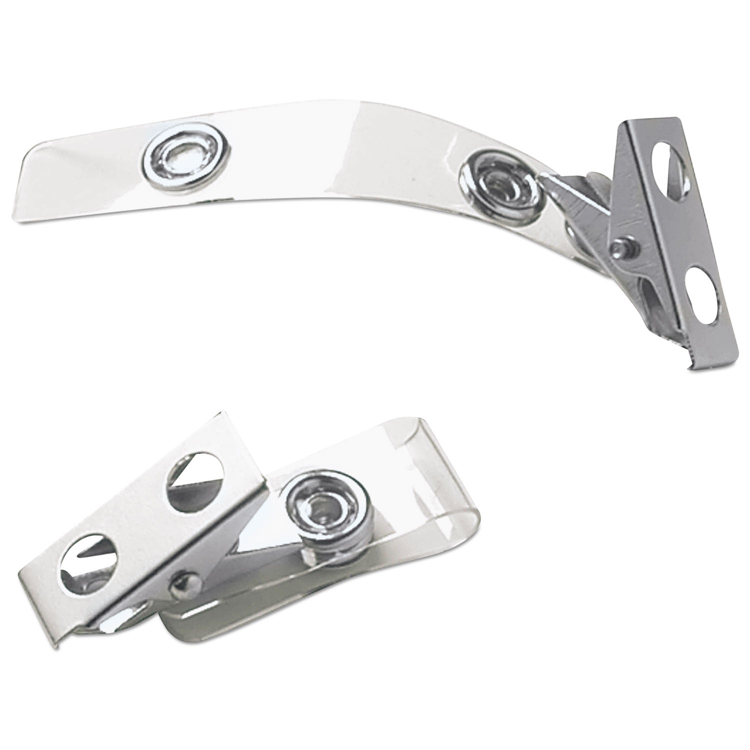 SICURIX® Sicurix Id Strap Clips, 0.38" X 2.75", Clear, 25/pack