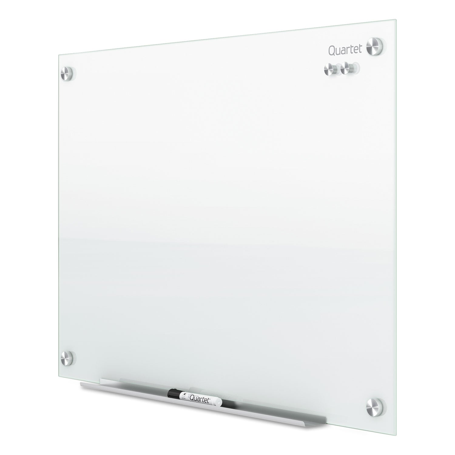 Quartet® Infinity Magnetic Glass Marker Board, 24" x 18", White Surface