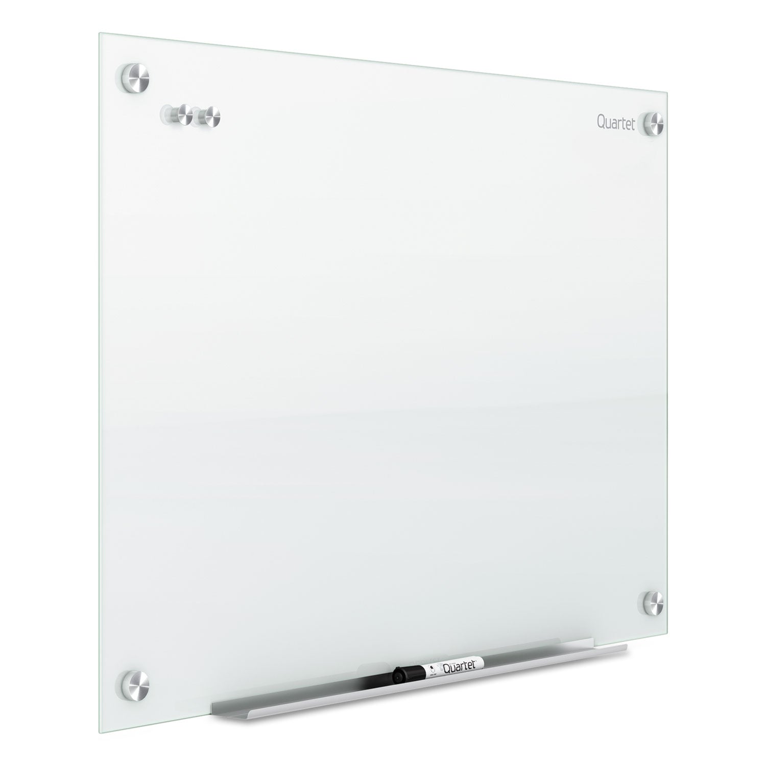 Quartet® Infinity Magnetic Glass Marker Board, 36" x 24", White Surface
