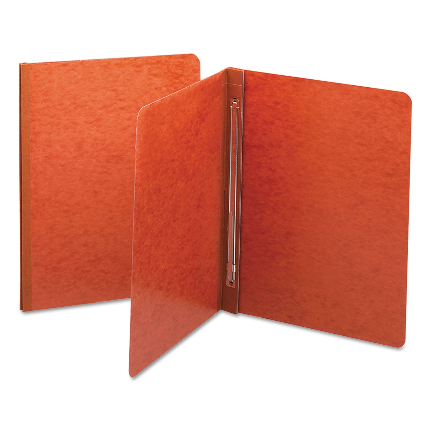 Smead Prong Fastener Premium Pressboard Report Cover, Two-Piece Prong Fastener, 3" Capacity, 8.5 X 11, Red/red