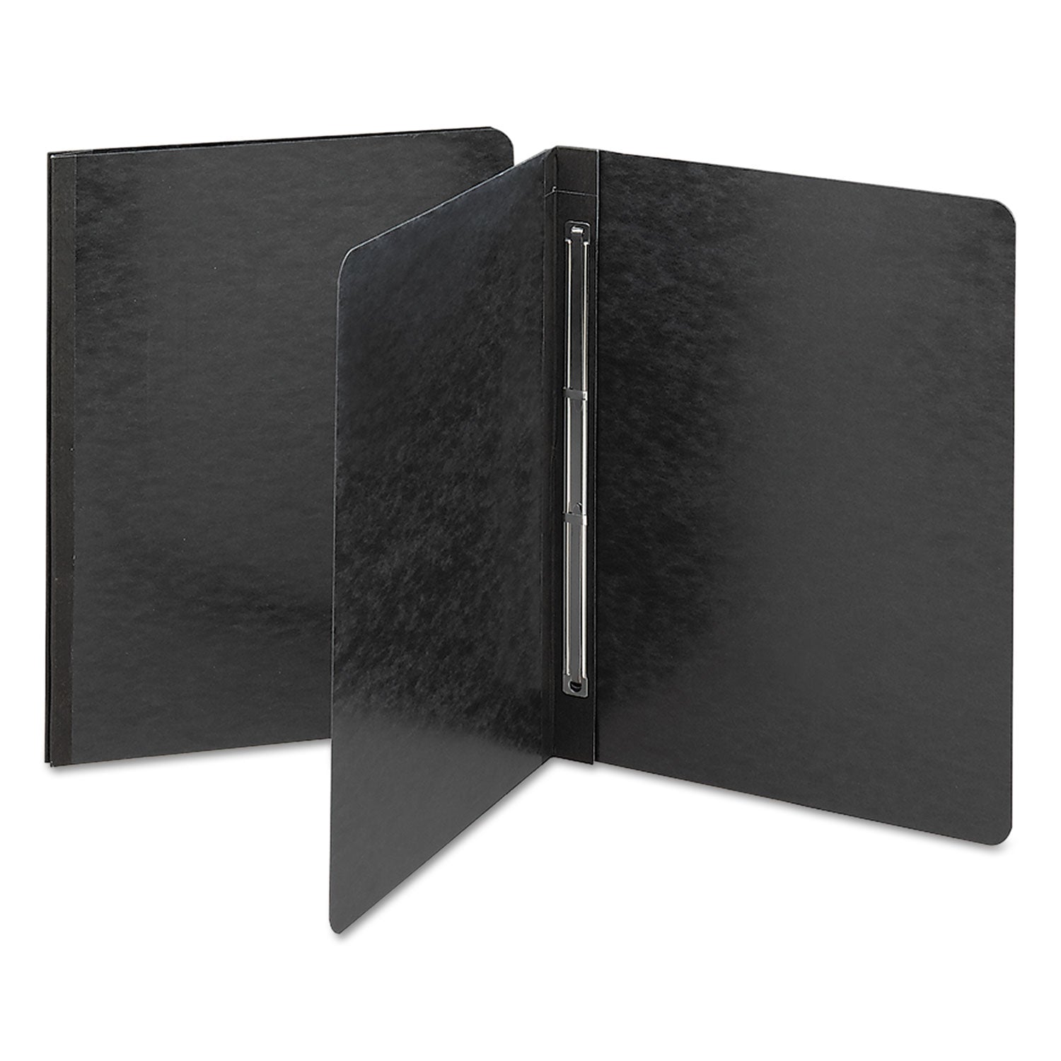 Smead Prong Fastener Premium Pressboard Report Cover, Two-Piece Prong Fastener, 3" Capacity, 8.5 X 11, Black/black