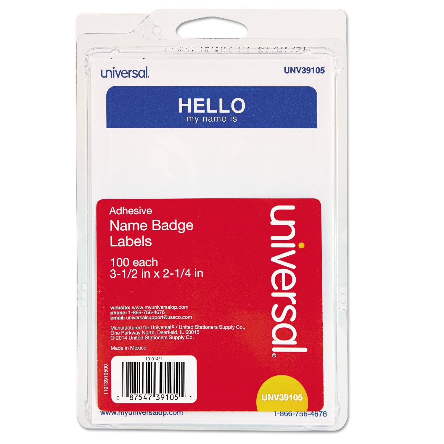 Hello Self-Adhesive Name Badges | 100-Pack