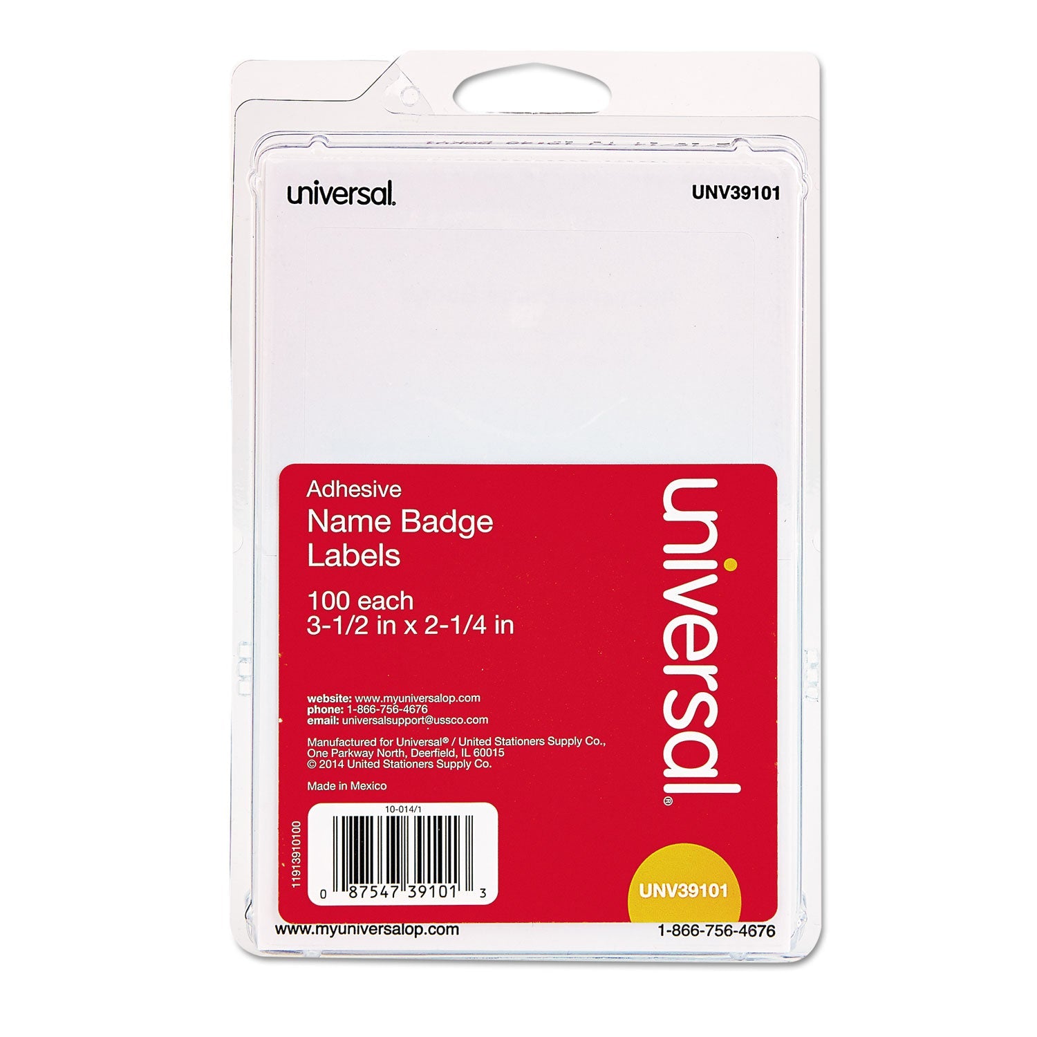 Plain Self-Adhesive Name Badges | White, 100/pack