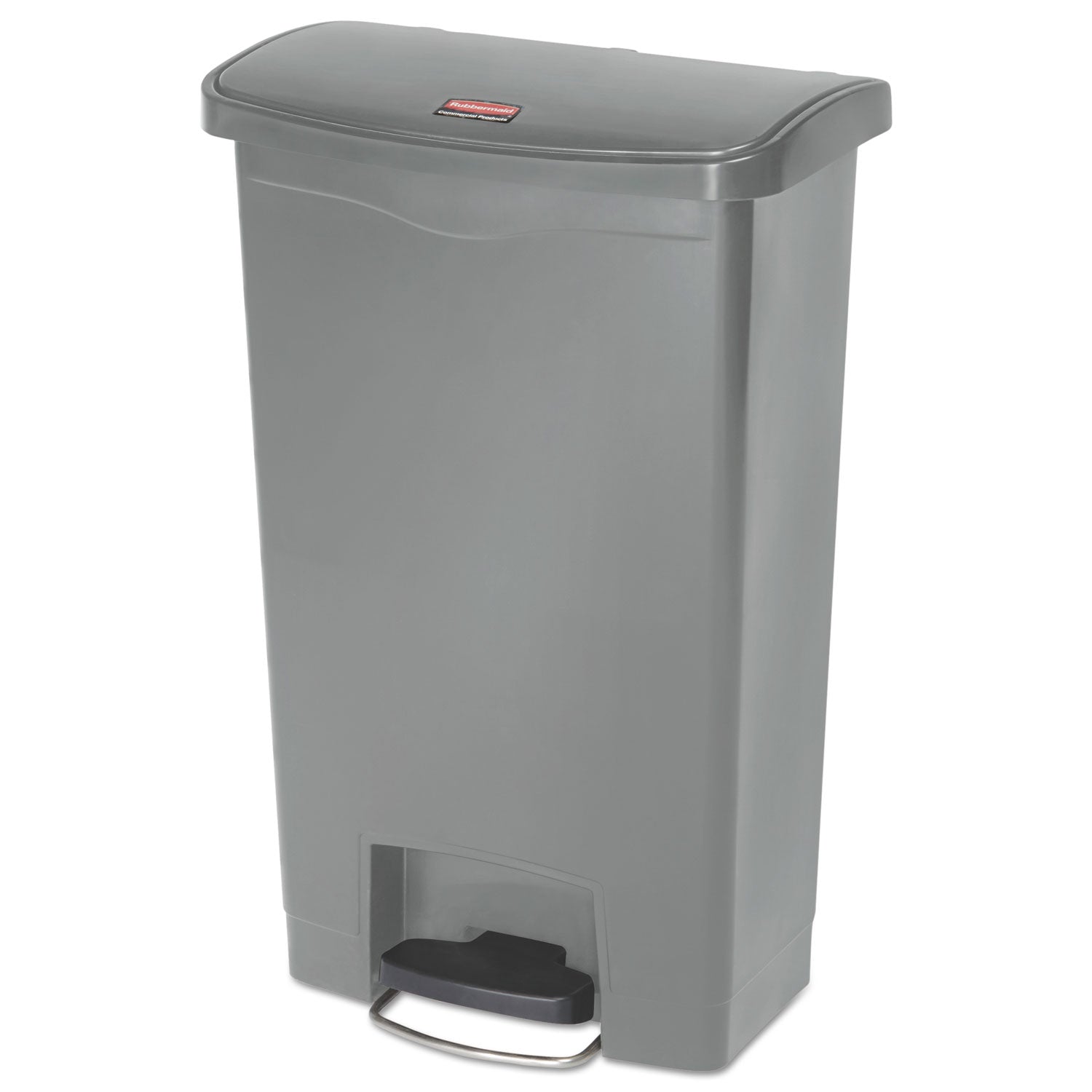 Slim Jim Step-On Container | 13 Gal, Gray