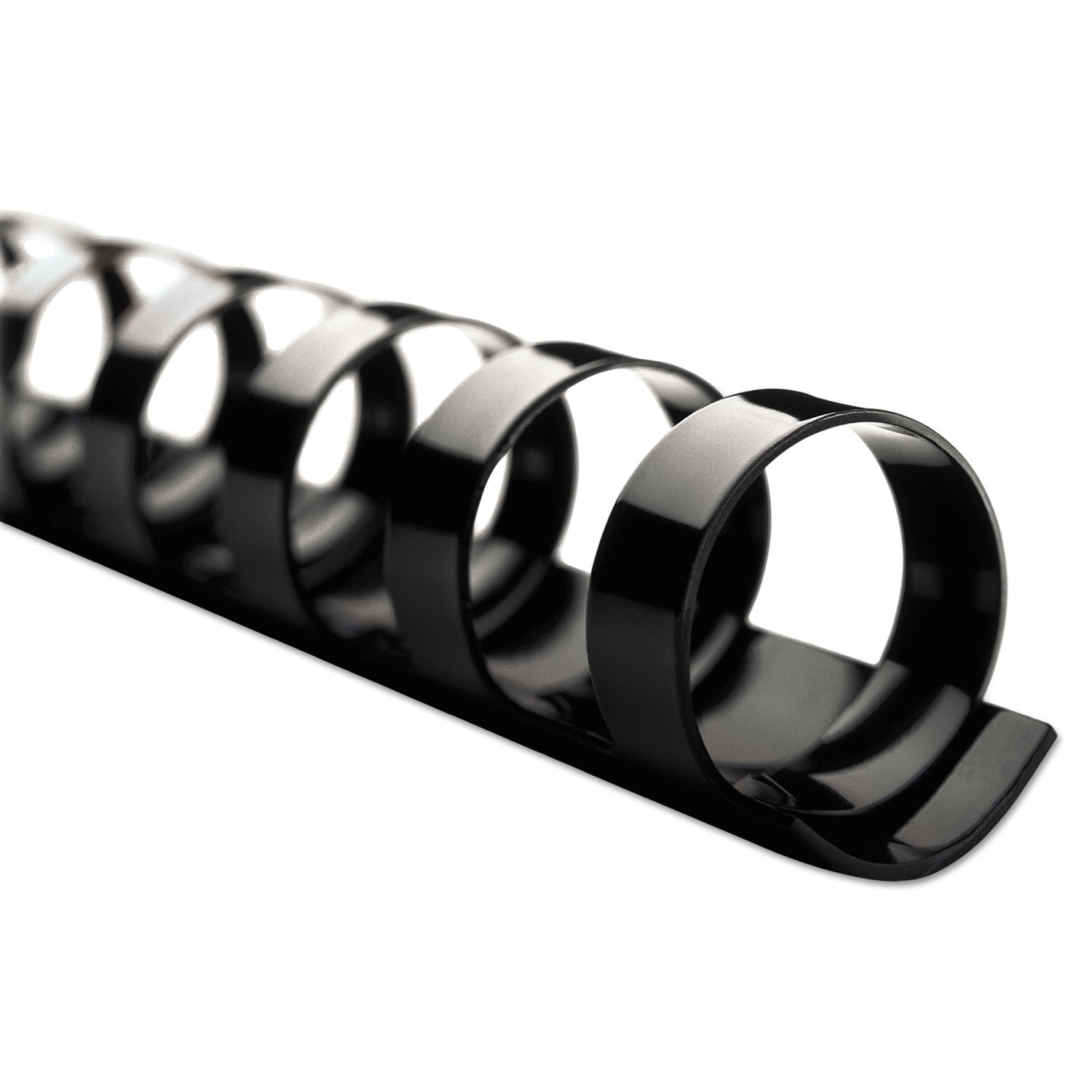 GBC® Combbind Standard Spines, 1/2" Diameter, 90 Sheet Capacity, Black, 100/box