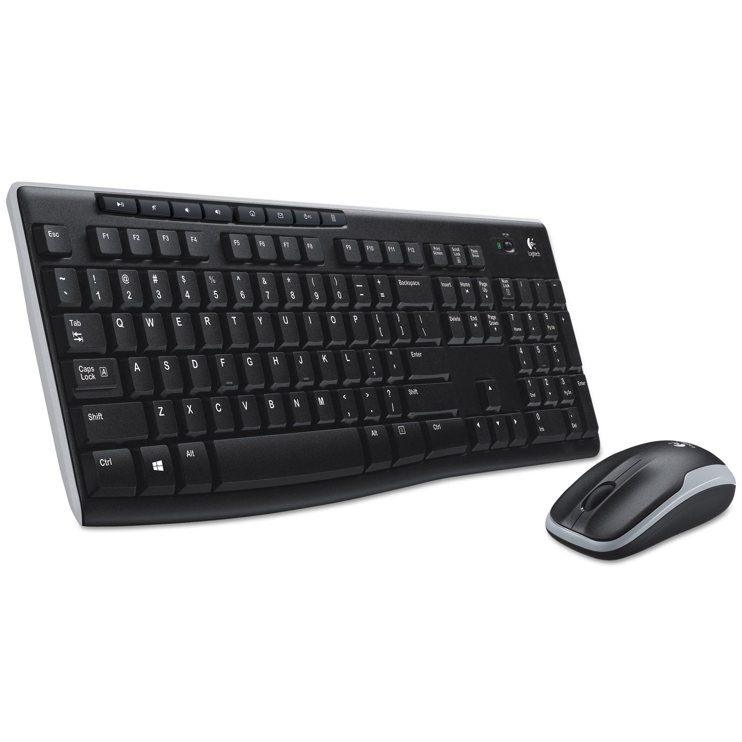 Logitech® Wireless Combo Mk270, 2.4 Ghz Frequency/33 Ft Wireless Range, Black
