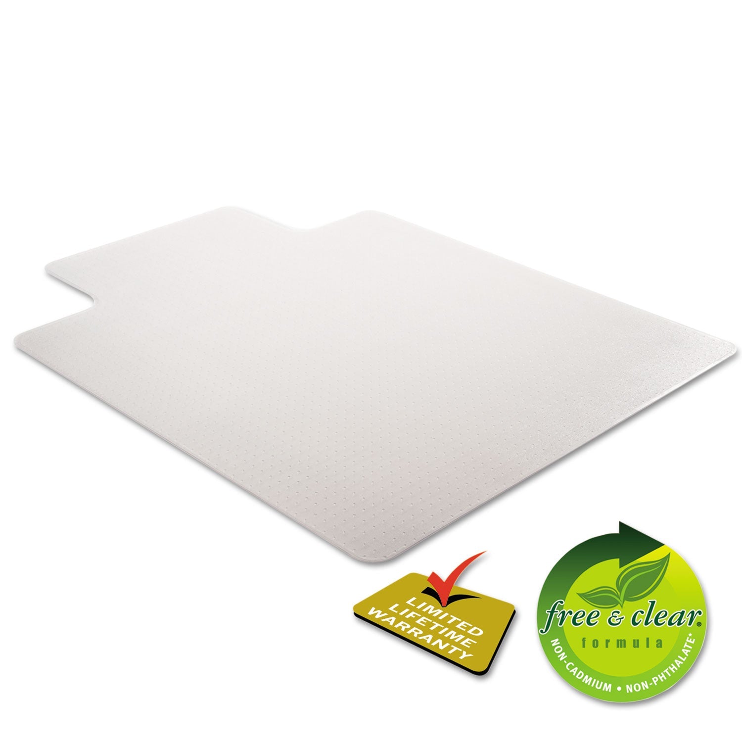 deflecto® Supermat Frequent Use Chair Mat For Medium Pile Carpet, 45 X 53, Wide Lipped, Clear