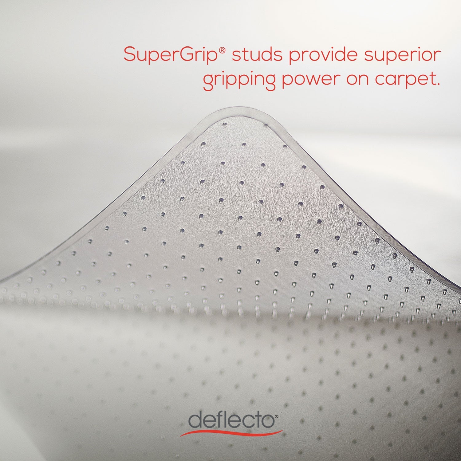 deflecto® Duramat Moderate Use Chair Mat For Low Pile Carpet, 45 X 53, Wide Lipped, Clear