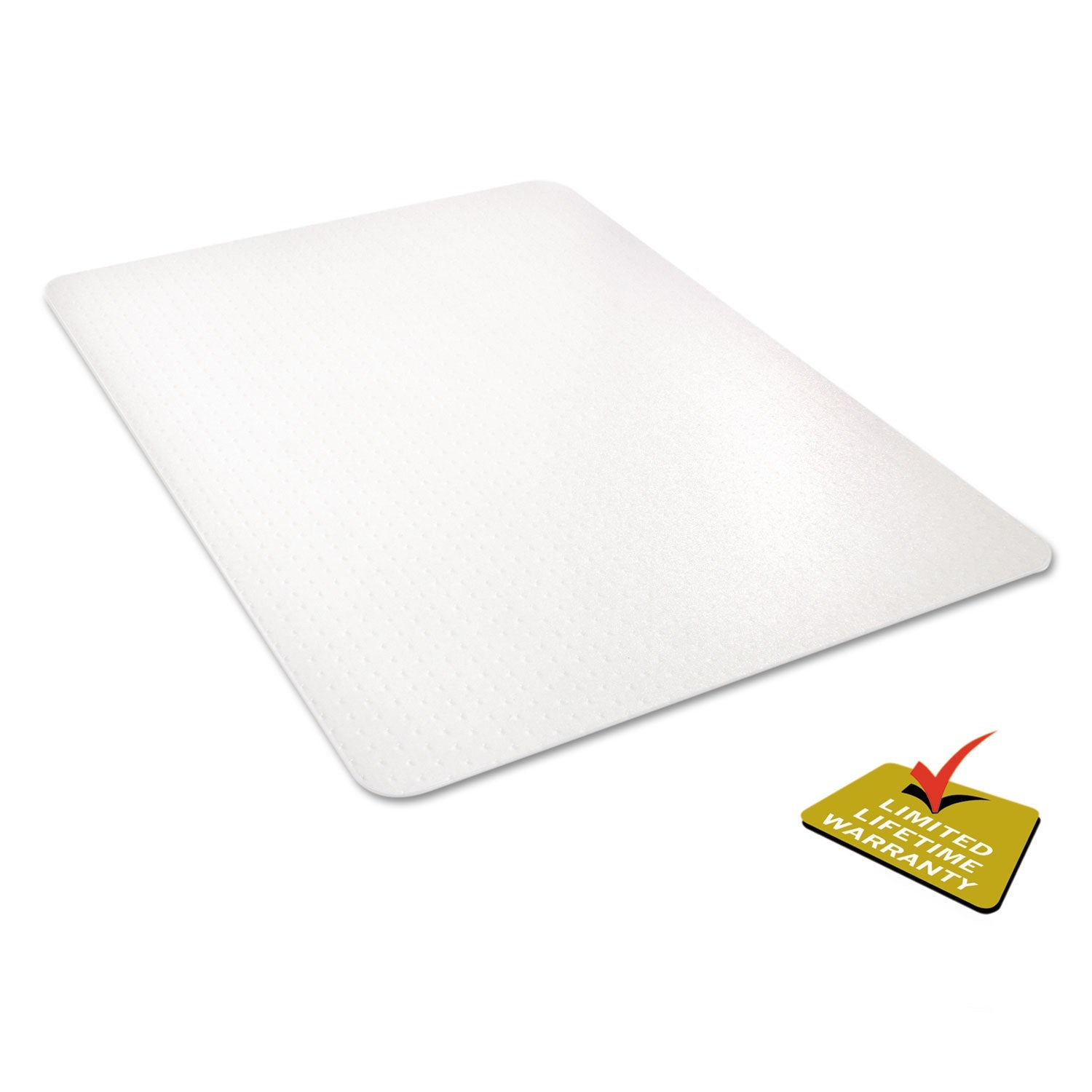 deflecto® All Day Use Chair Mat - All Carpet Types, 45 X 53, Rectangle, Clear