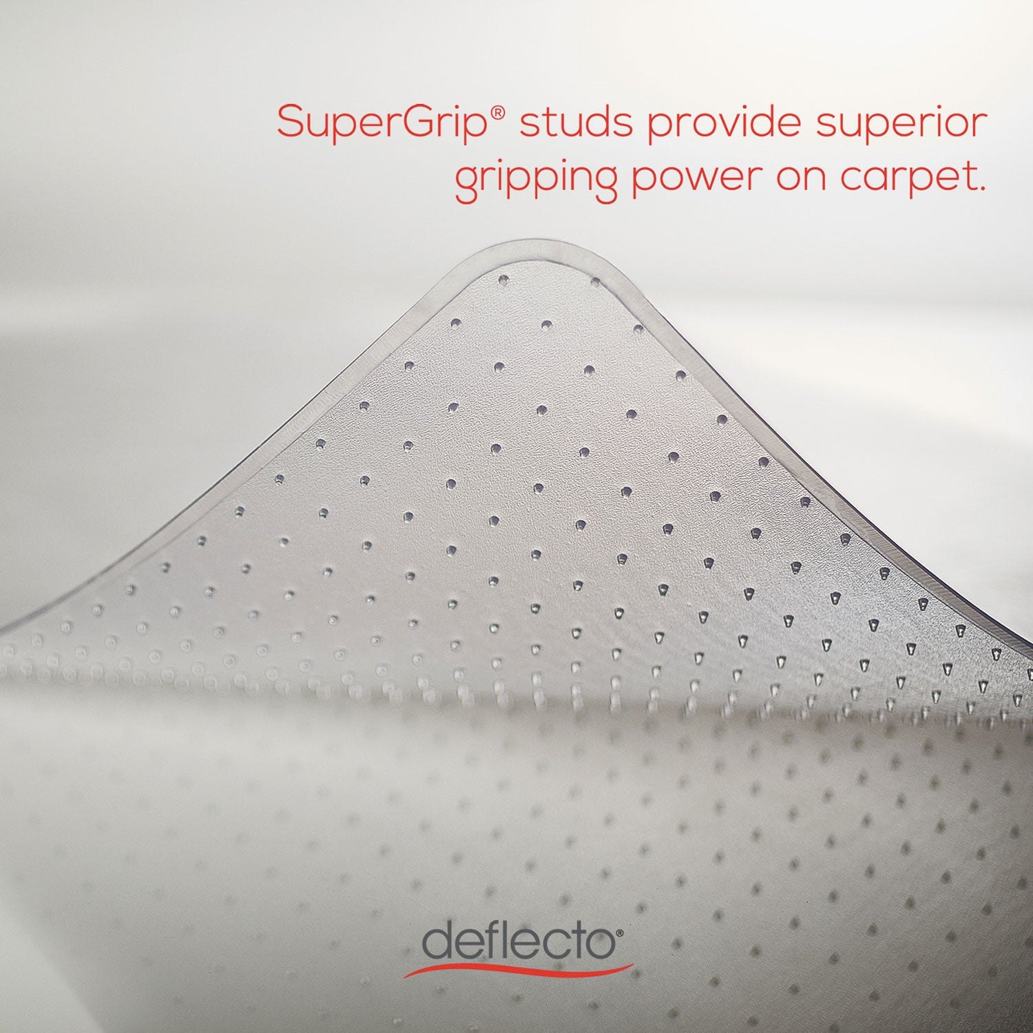deflecto® Duramat Moderate Use Chair Mat For Low Pile Carpet, 46 X 60, Wide Lipped, Clear