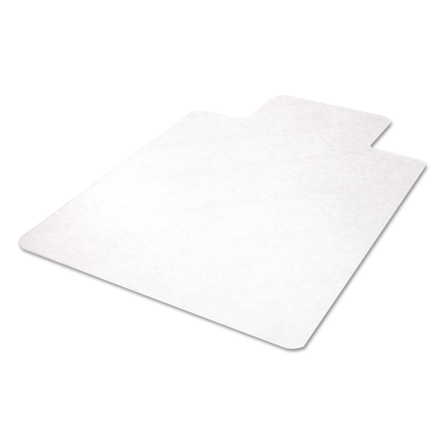 deflecto® EconoMat All Day Use Chair Mat for Hard Floors, Flat Packed, 45 x 53, Wide Lipped, Clear