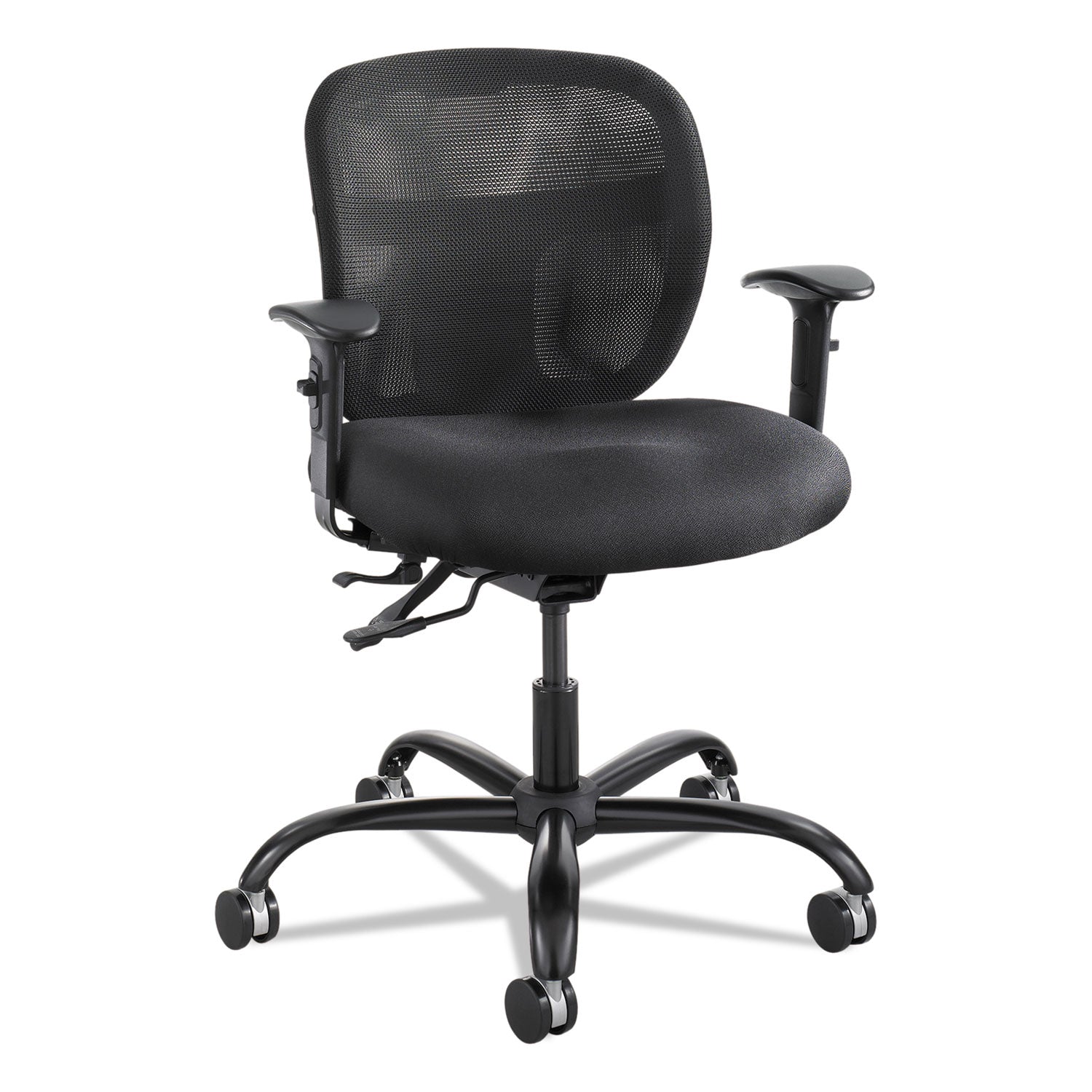 Safco® Vue Intensive-Use Mesh Task Chair, Supports Up To 500 Lb, 18.5" To 21" Seat Height, Black