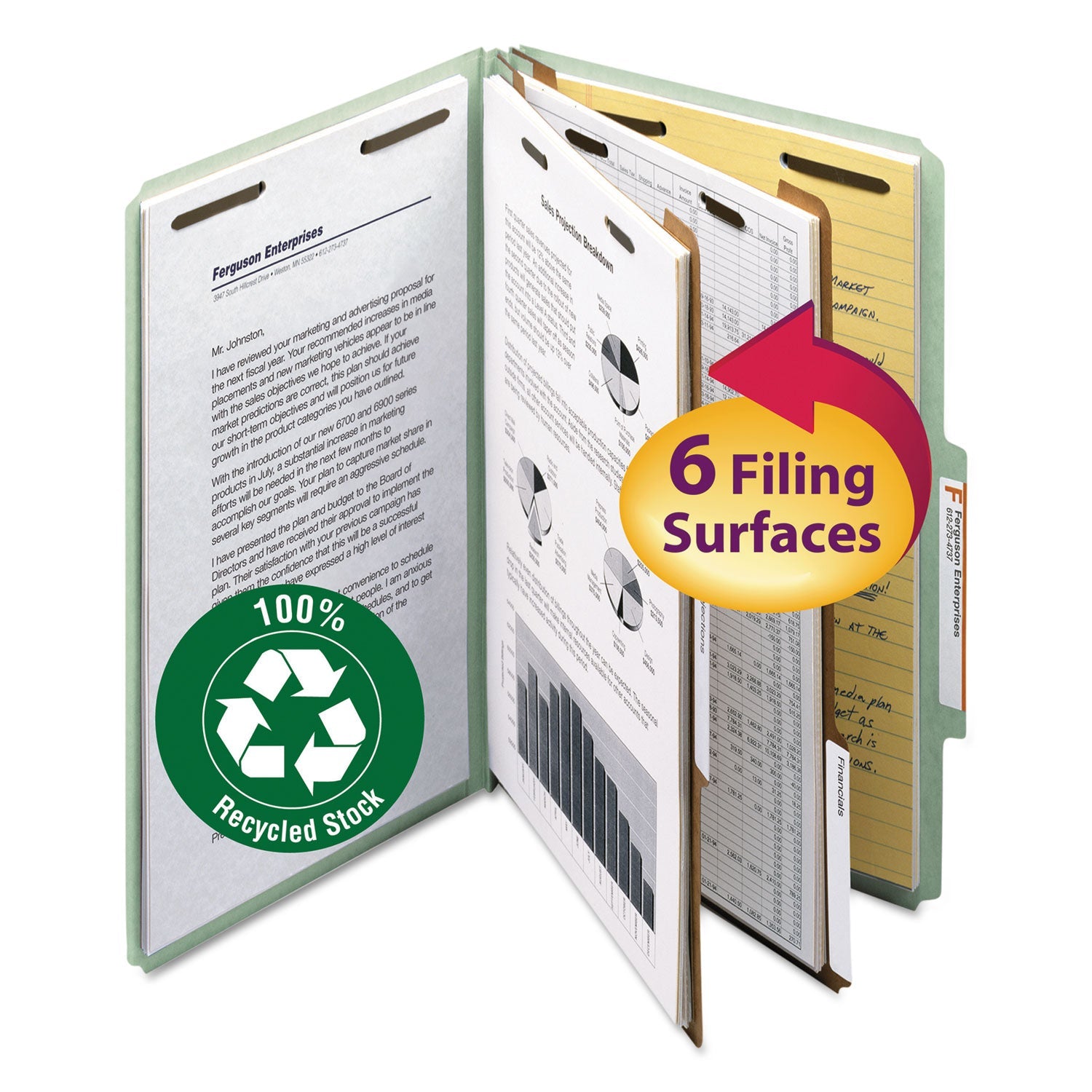 Classification Folders | Smead Recycled Legal 10/Box