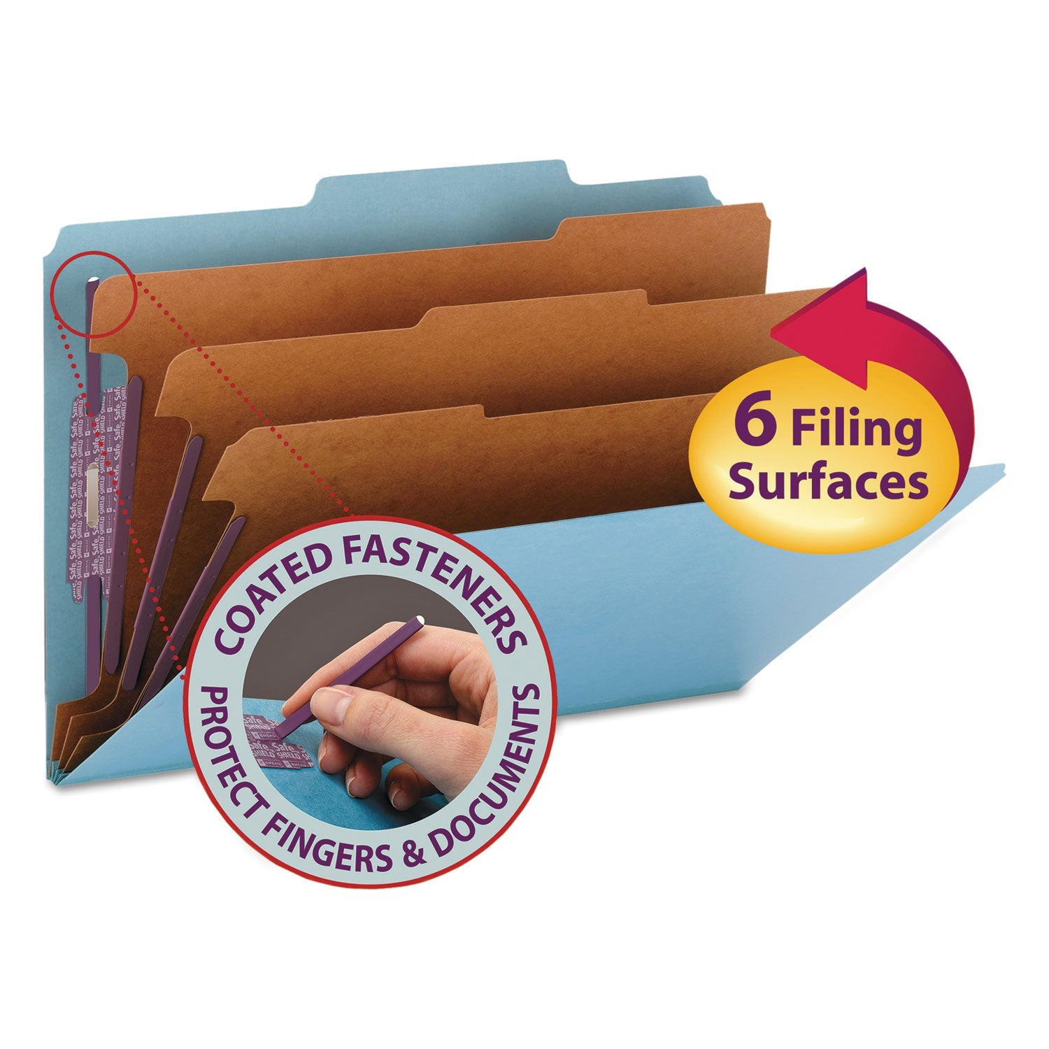Eight-Section Pressboard Classification Folders