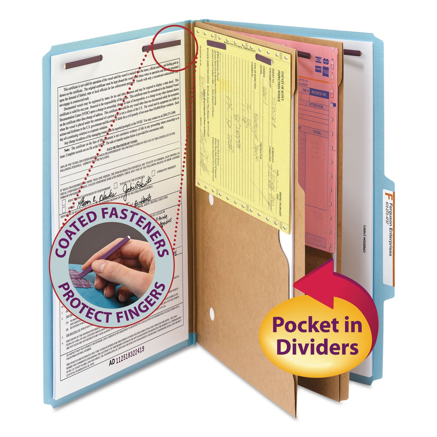 6-Section Pocket Classification Folders | Legal