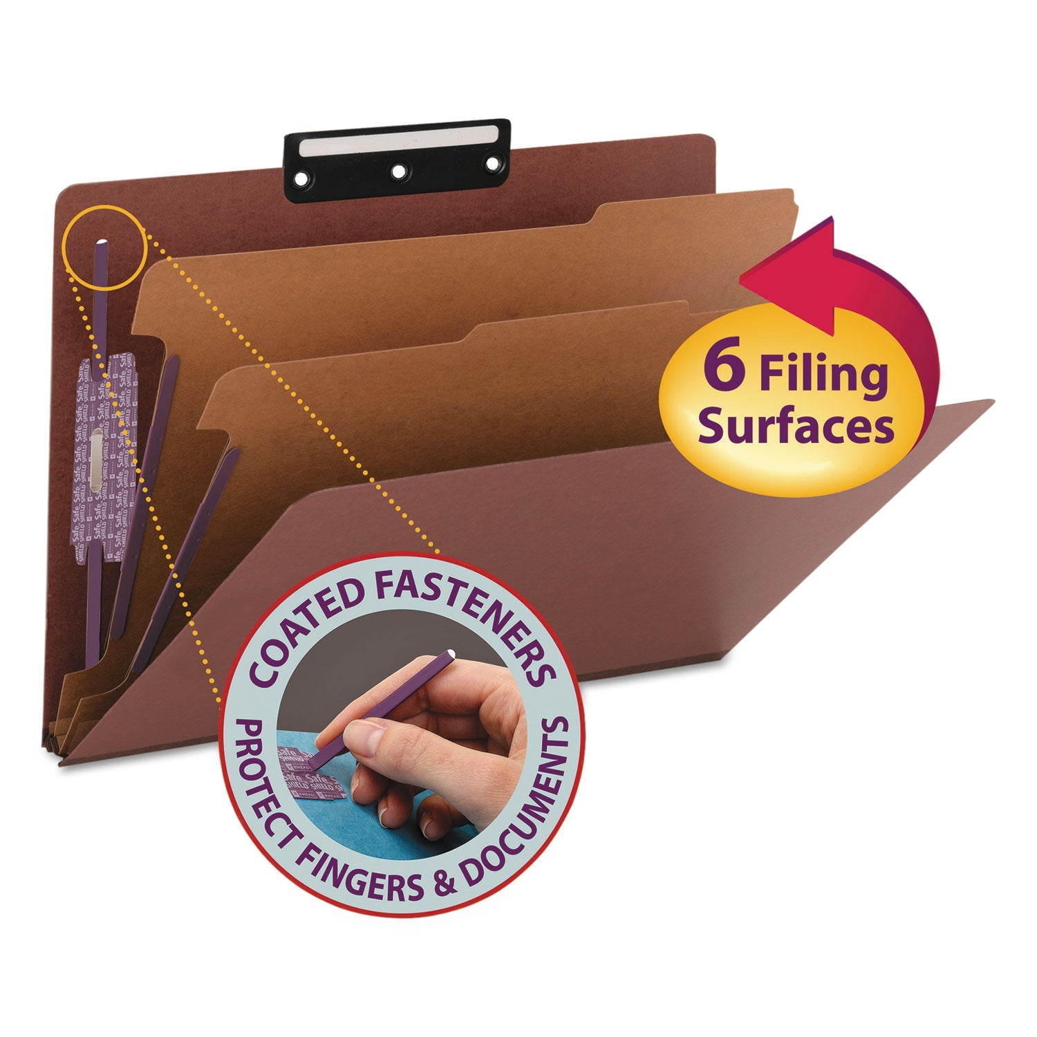 Classification Folders | Smead Pressboard Red 10/Box