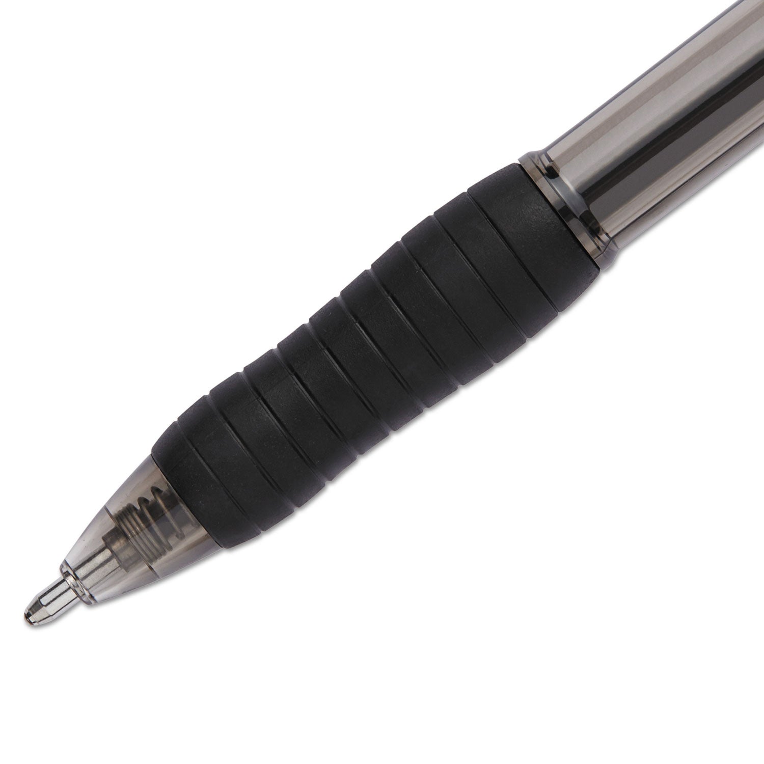 Paper Mate® Profile Ballpoint Pen, Retractable, Bold 1.4 mm, Black Ink, Translucent Black Barrel, Dozen