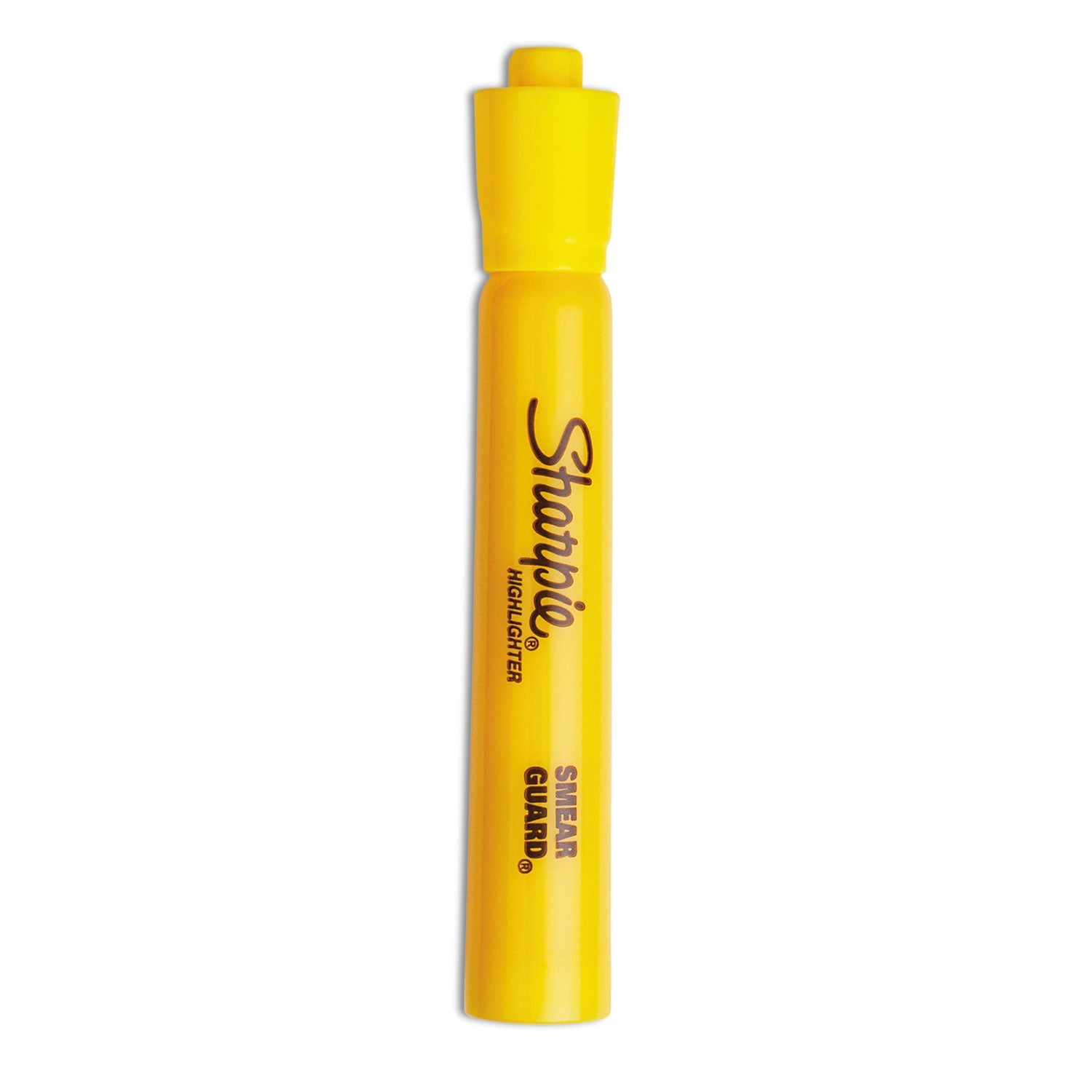 Sharpie® Tank Style Highlighters, Yellow Ink, Chisel Tip, Yellow Barrel, Dozen