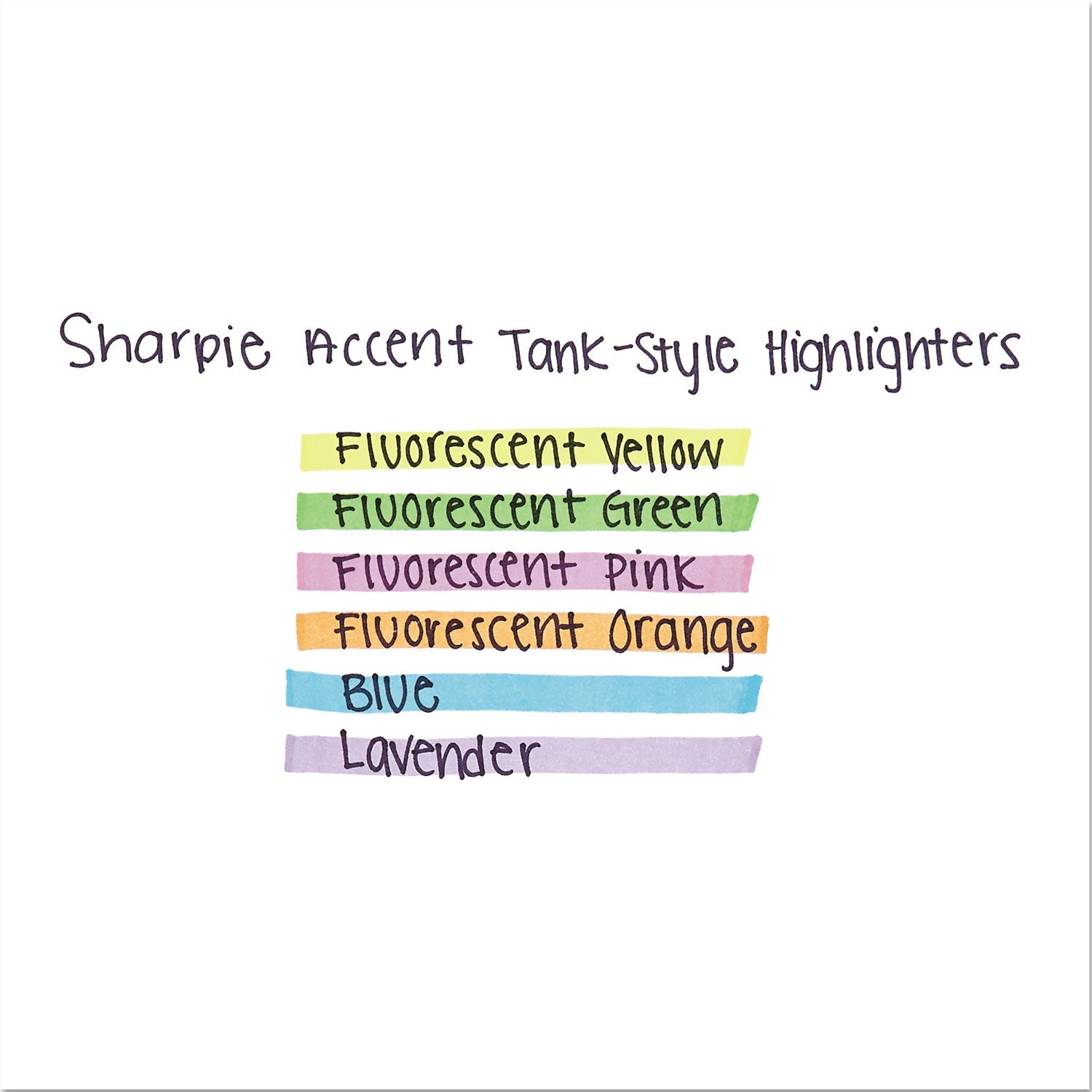 Sharpie® Tank Style Highlighters, Fluorescent Yellow Ink, Chisel Tip, Yellow Barrel, 4/set