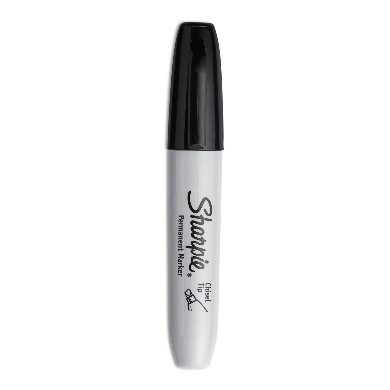 Sharpie® Chisel Tip Permanent Marker, Medium Chisel Tip, Black, 4/pack