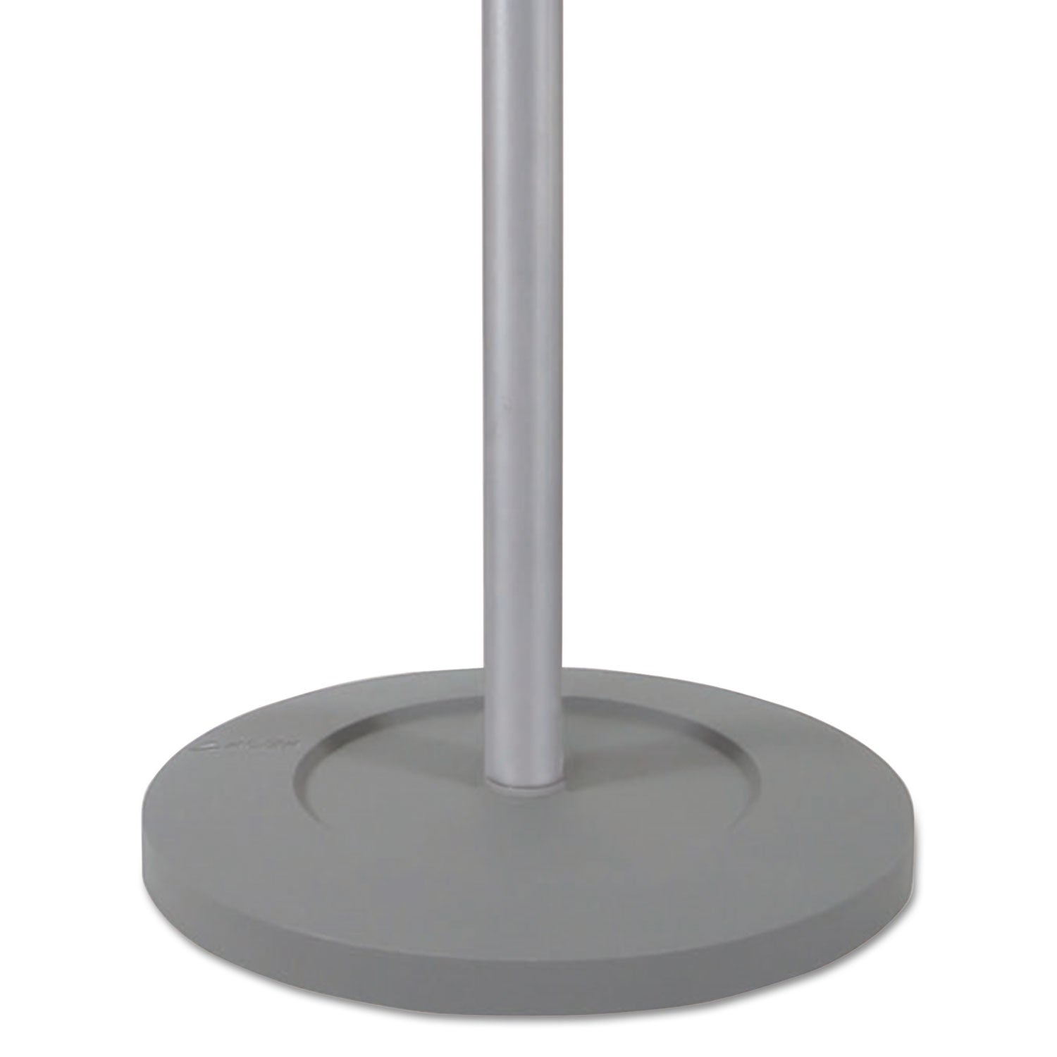 Alba™ Wavy Coat Tree, Six Hangers/Two Knobs/Four Hooks, 18.88w x 14d x 68.5h, Silver/Wood