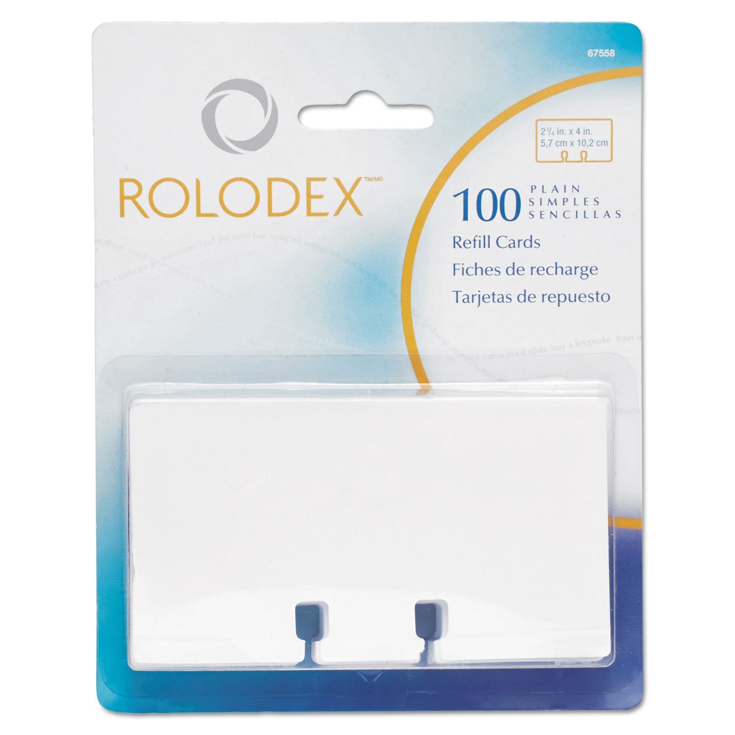 Plain Unruled Refill Card | 2.25x4, 100-Pack