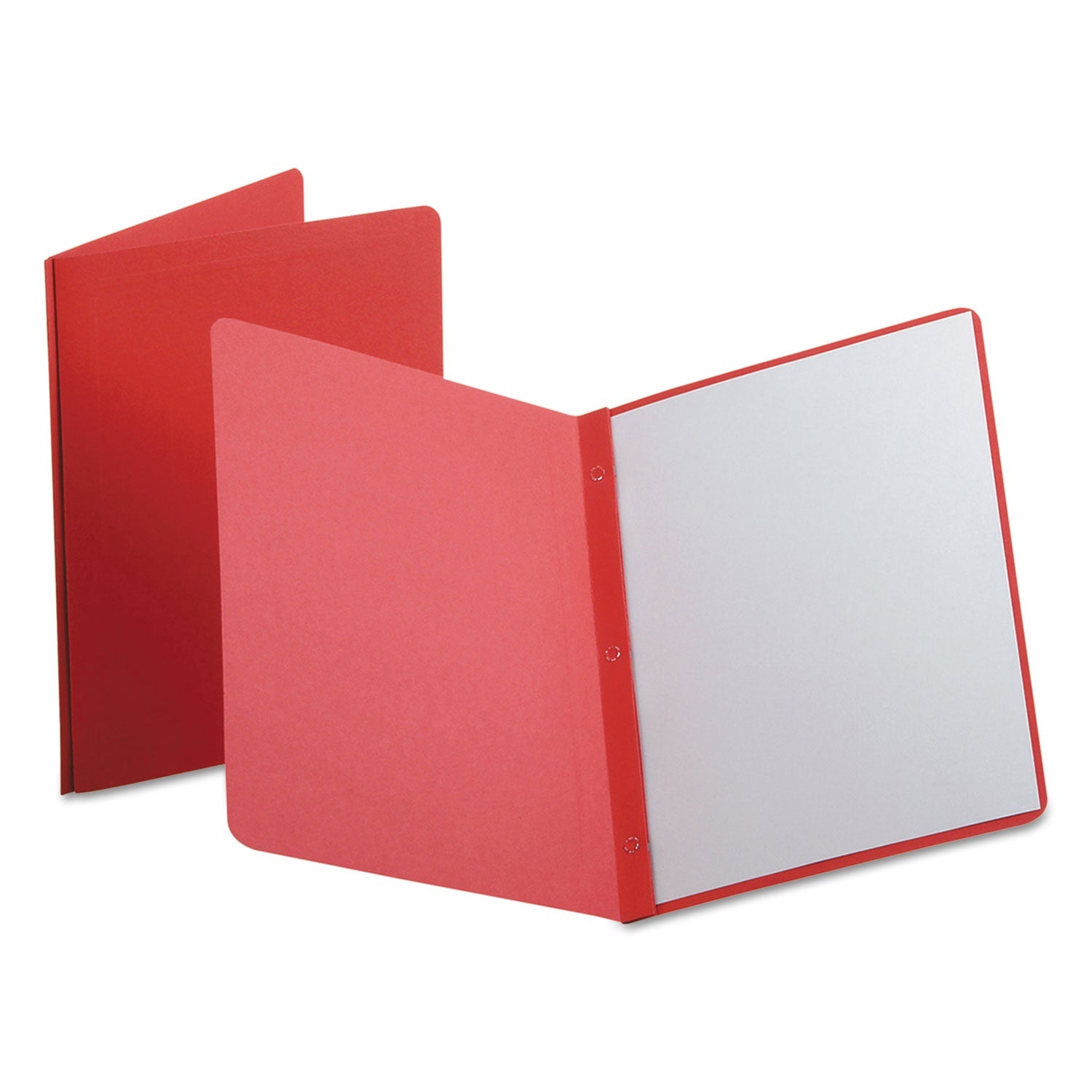 Oxford Report Cover | Three-Prong Fastener Red