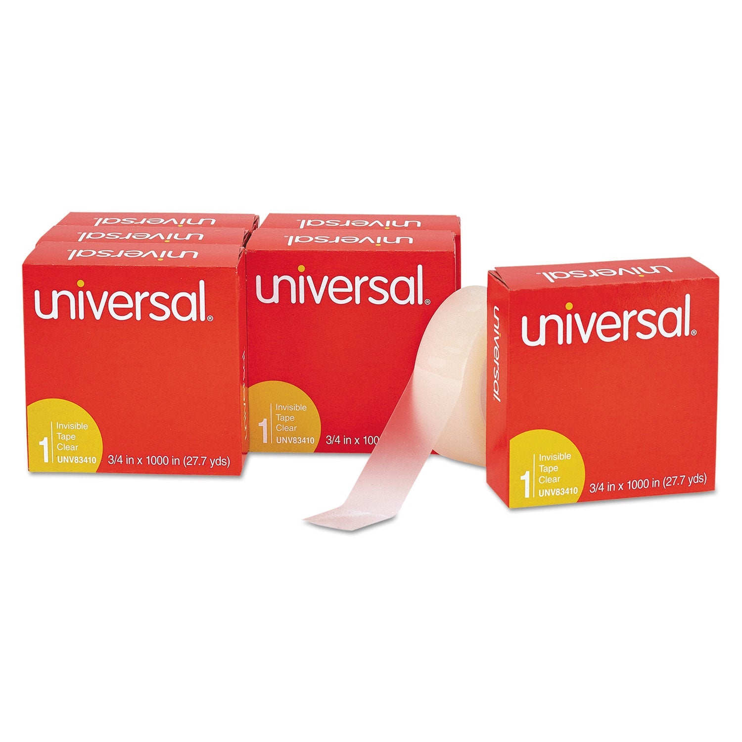 Invisible Tape | 1" Core | Clear, 6/pack