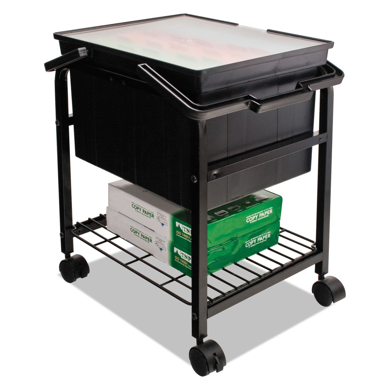 Advantus Companion Portable File, Letter/legal Files, 17" X 14" X 11", Black