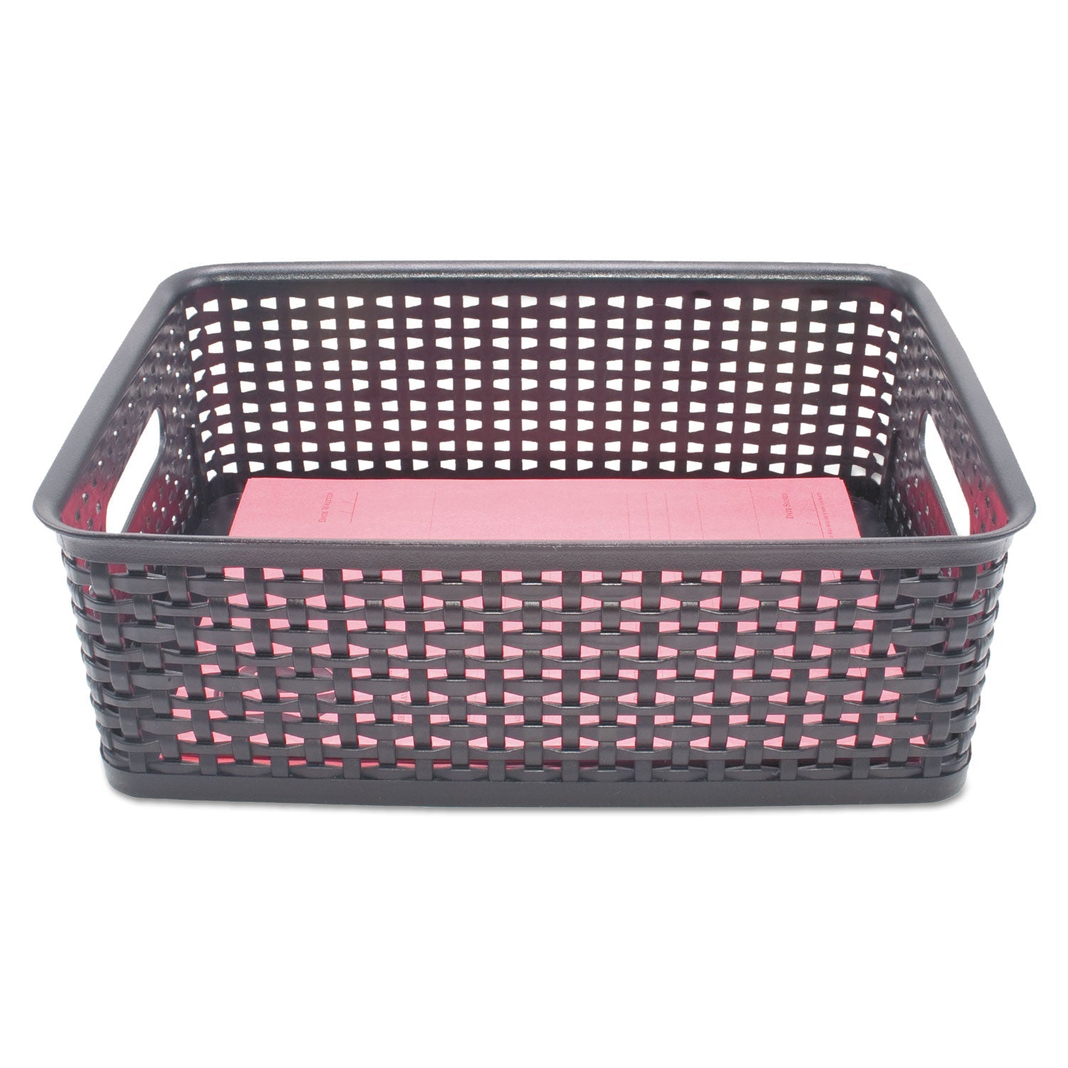 Advantus Weave Bins, 14.25 X 10.25 X 4.75, Black, 2/pack
