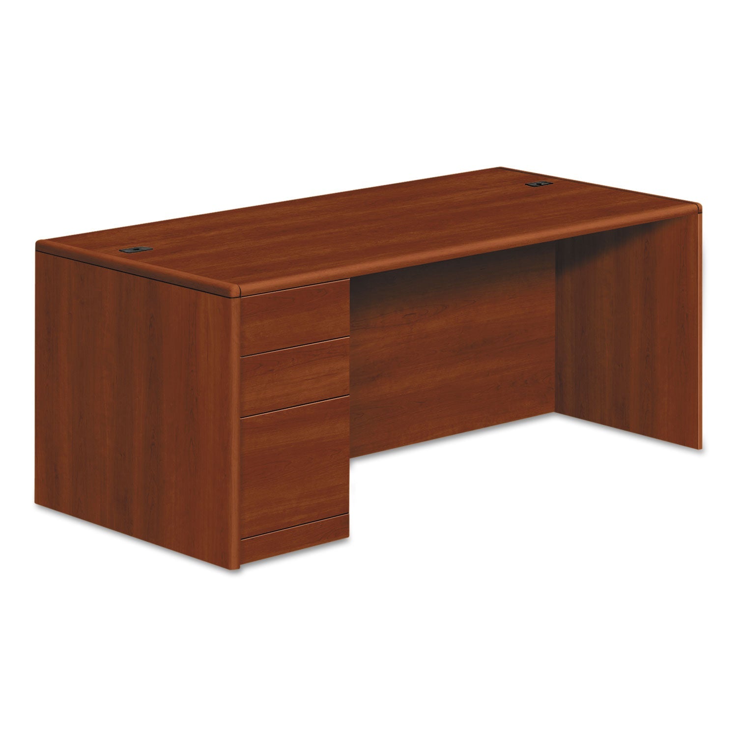 Single Pedestal Desk | HON 10700, 72" Cognac