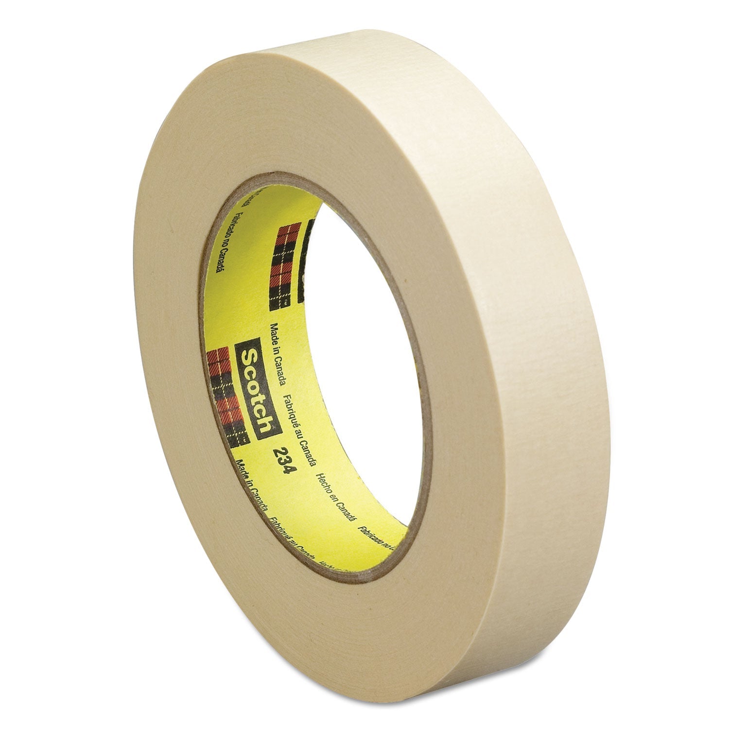 Scotch® General Purpose Masking Tape 234, 3" Core, 18 Mm X 55 M, Tan