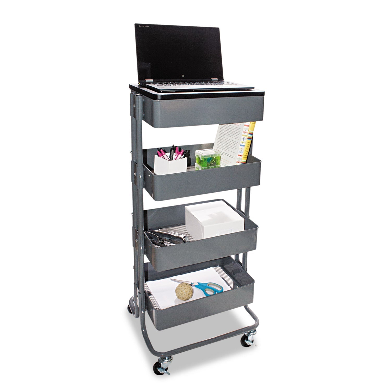 Adjustable Multi-Use Storage Cart | Gray